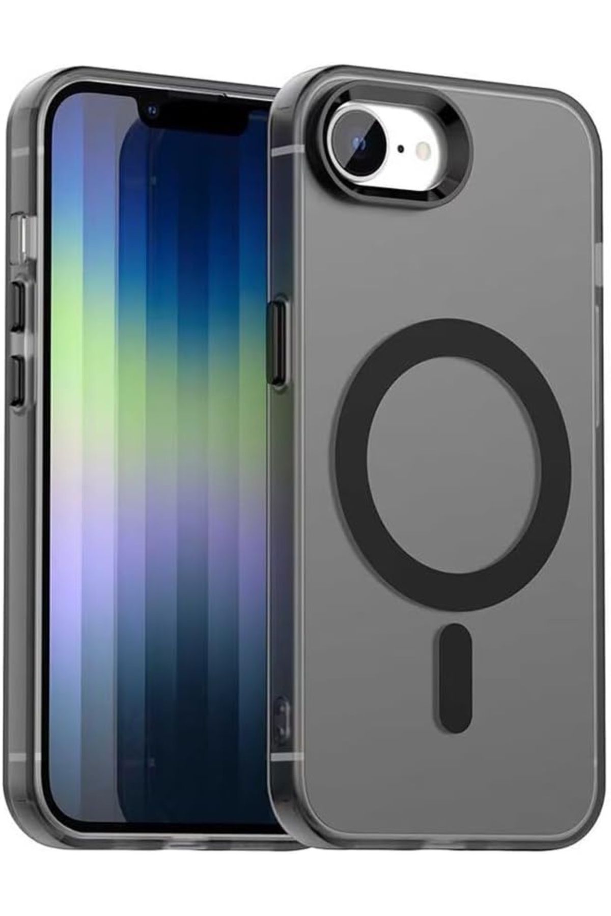 m.tk moveteck Apple iPhone 16E Kılıf Kamera Çıkıntılı Mat Magsafe Özellikli Kenarları Renkli Premium Sert Kapak
