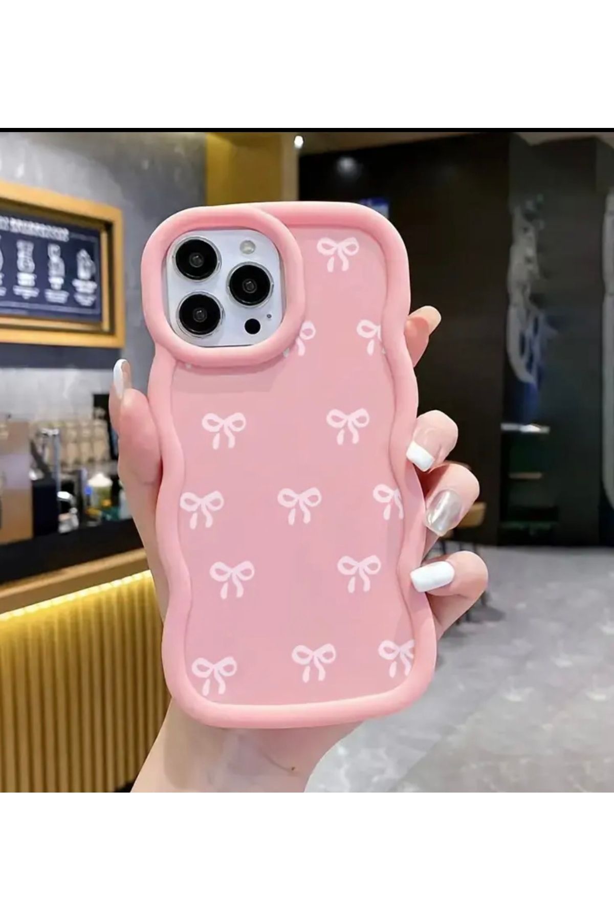 MirazTasarim IPHONE 16 PRO MAX FİYONK DESENLİ DALGALI KENARLI KILIF8