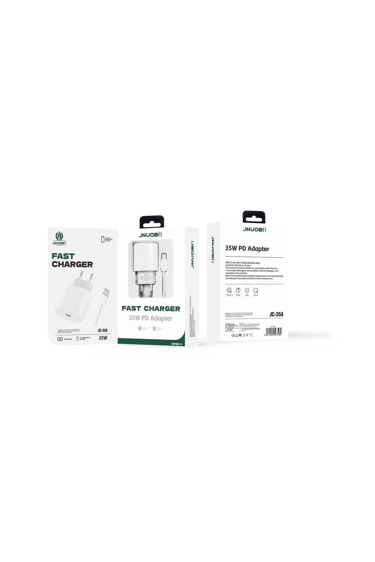 JNUOBI 35W ŞARJ ALETİ PD HIZLI 15-15 PRO-15 PRO MAX-16-16PRO-16PROMAX UYUMLU SÜPER HIZLI ŞARJ