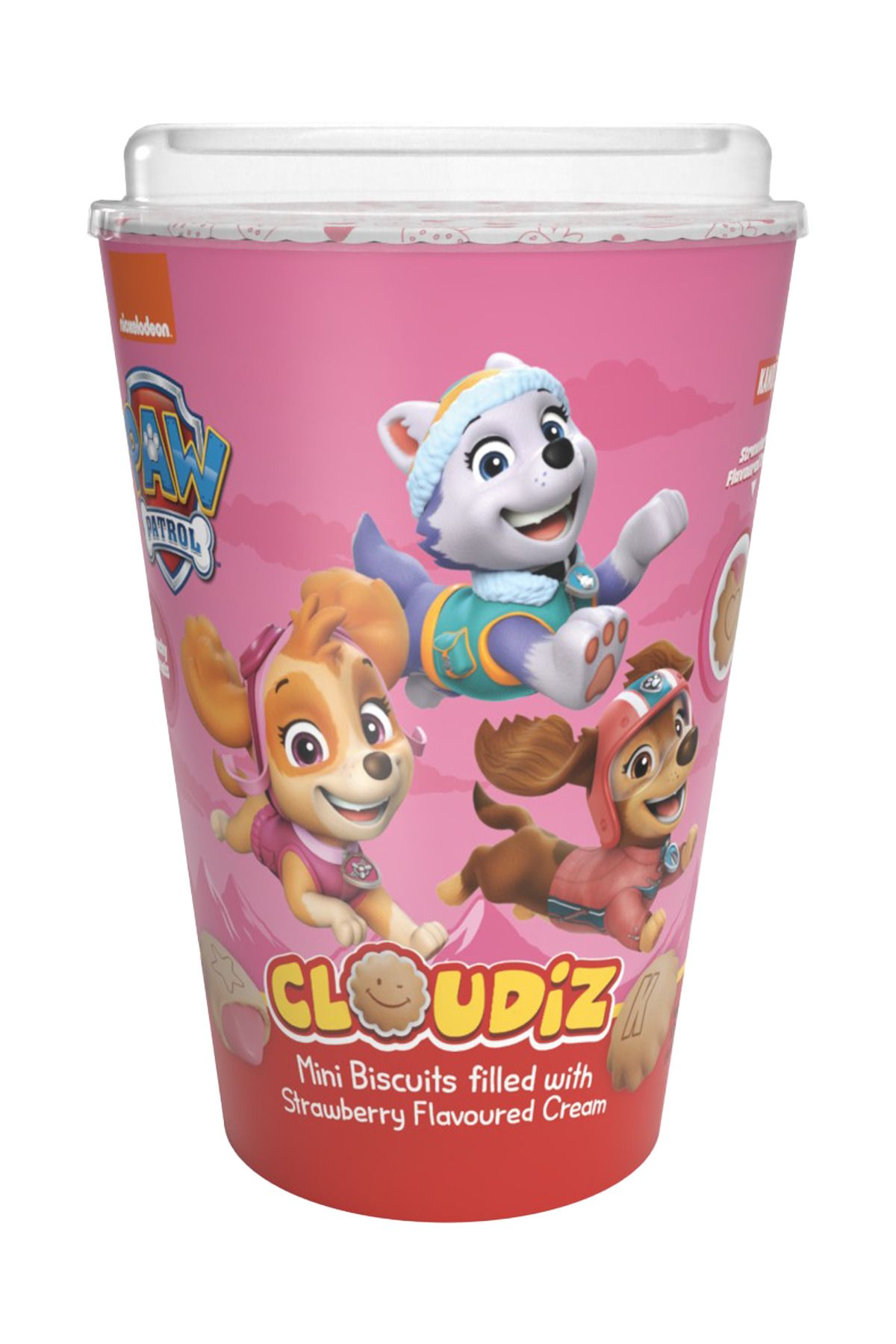 KANDİZ Paw Patrol Cloudiz Cup Strawberry 125 Gr. x 24 Adet