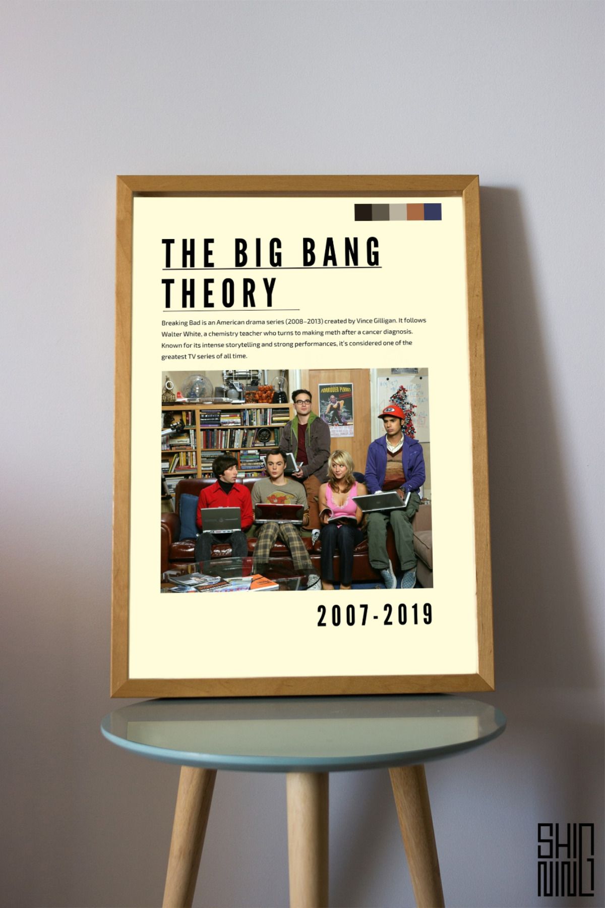 Home Çerçeveli "The Big Bang Theory" Dizi Tasarım Tablo - Duvar Dekorasyon