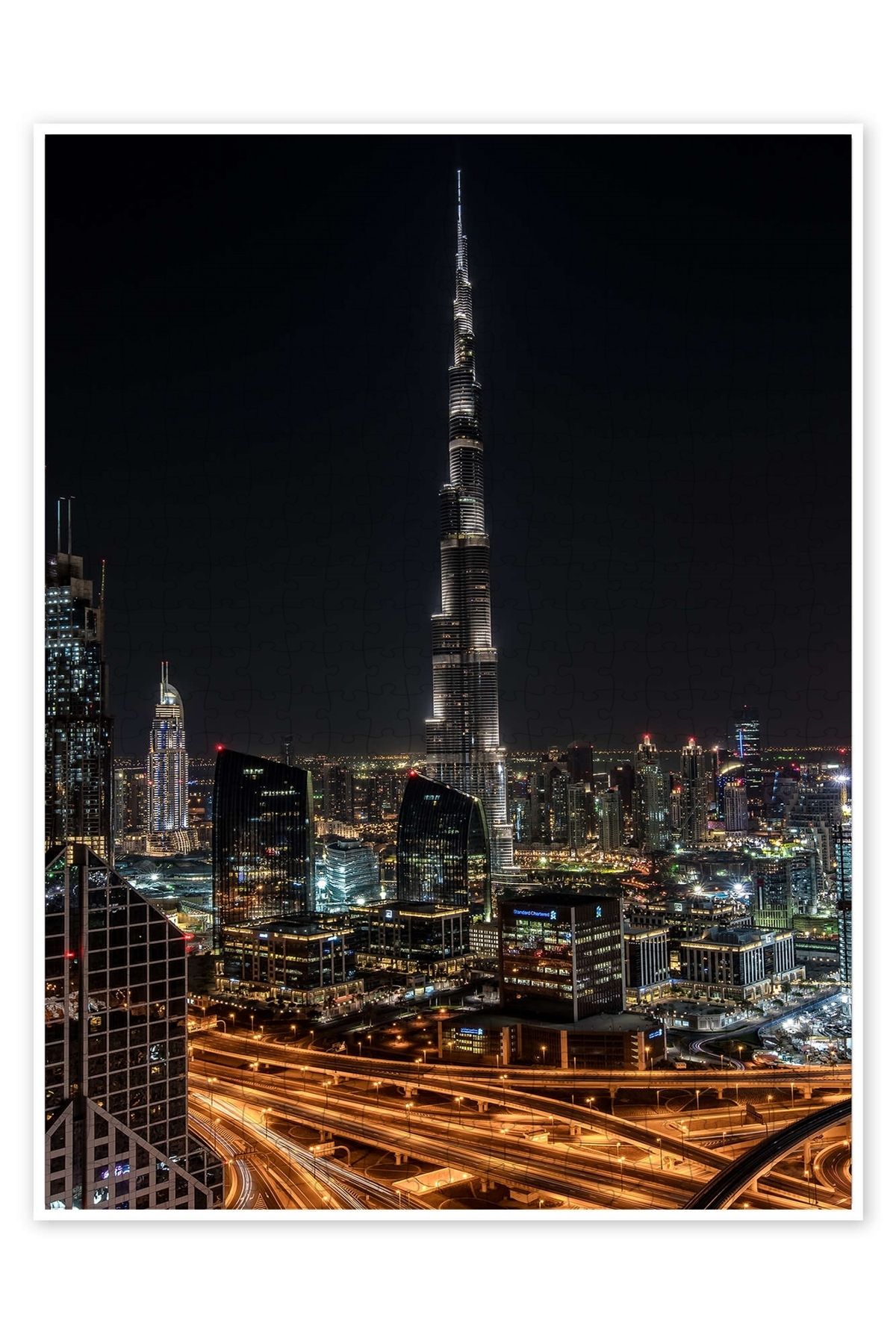 Jeronkarji Dubai Skyline - Birleşik Arap Emirlikleri 500 Parça Puzzle Yapboz Şehir Manzara Temalı Hobilik