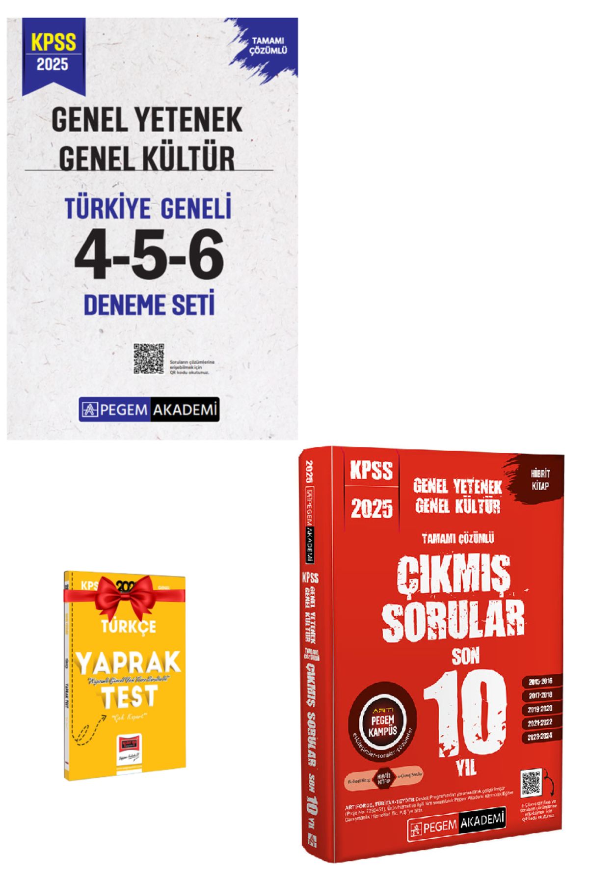 Pegem Akademi Yayıncılık 2025 Pegem GYGK Türkiye Geneli Deneme Sınavları+Pegem GYGK son 10 Yıl Çıkmış Sorular+Hediye