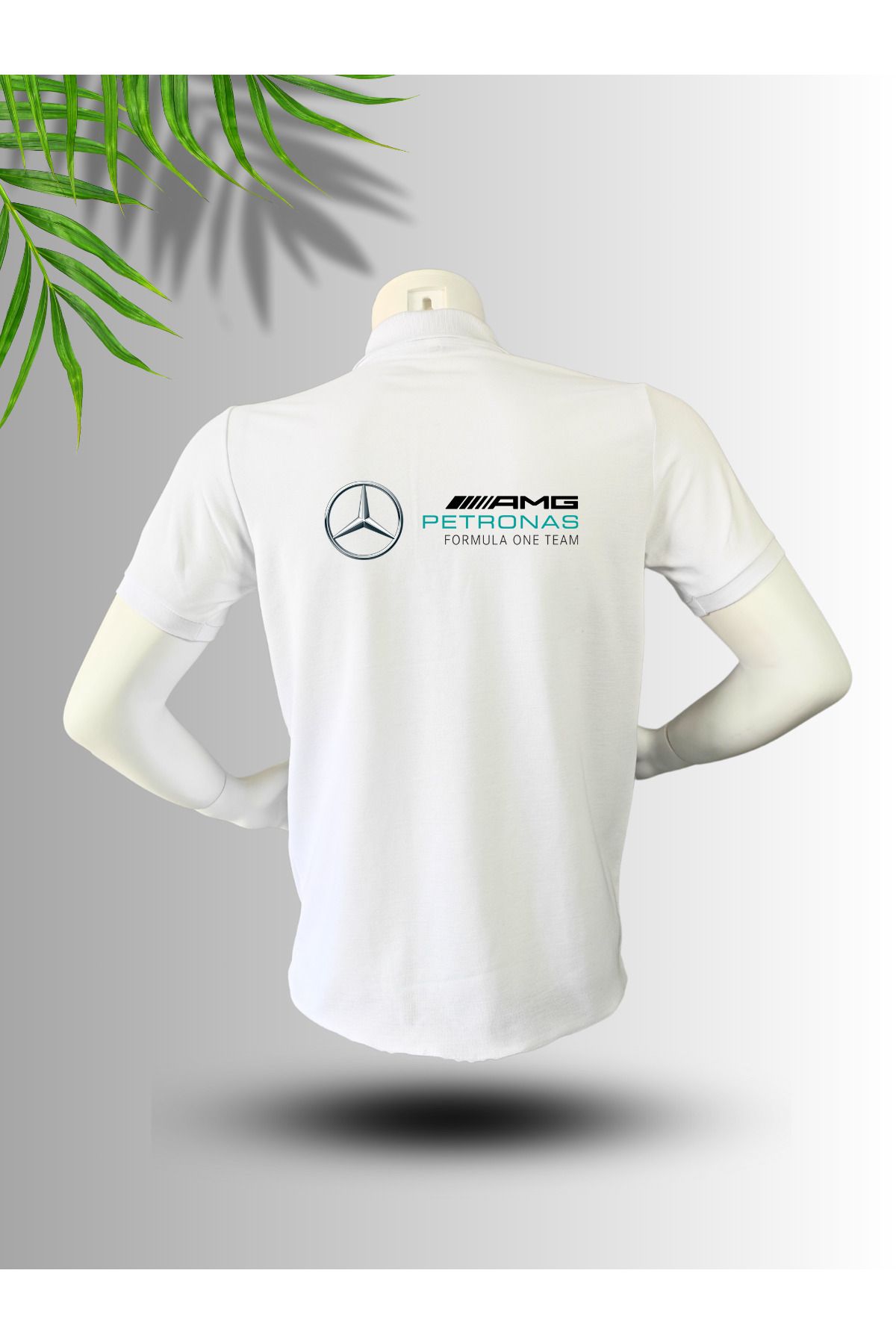 FROOY Mercedes Logo Baskılı Polo Yaka Pamuklu T-Shirt