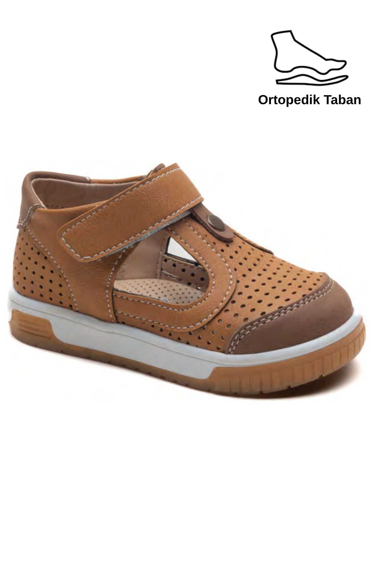 BONİTOSHOES Ortopedik (İçe Basma Önleyici Ark+ Bilek Kavrama) Bebek Çocuk Kapalı Sandalet Ayakkabı