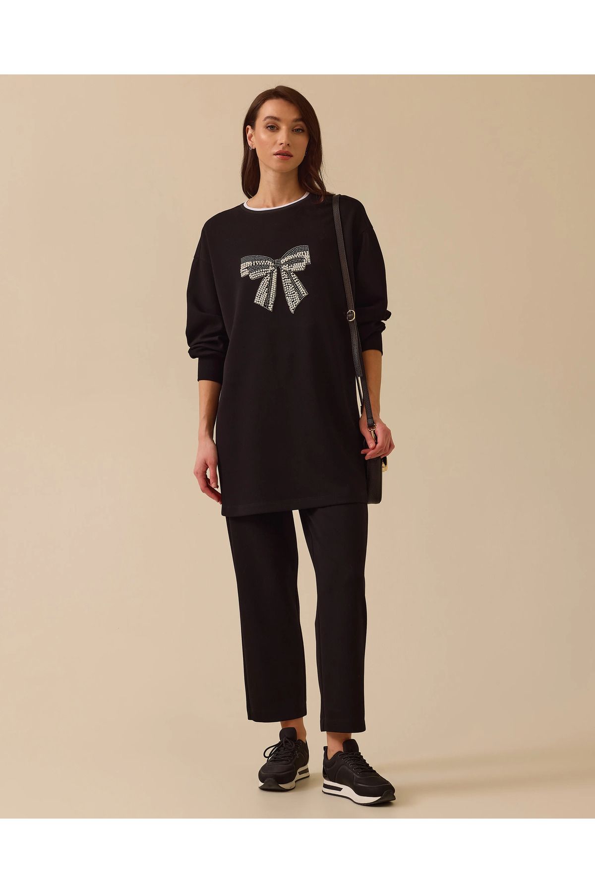 SCL Fiyonk İşlemeli Uzun Sweatshirt