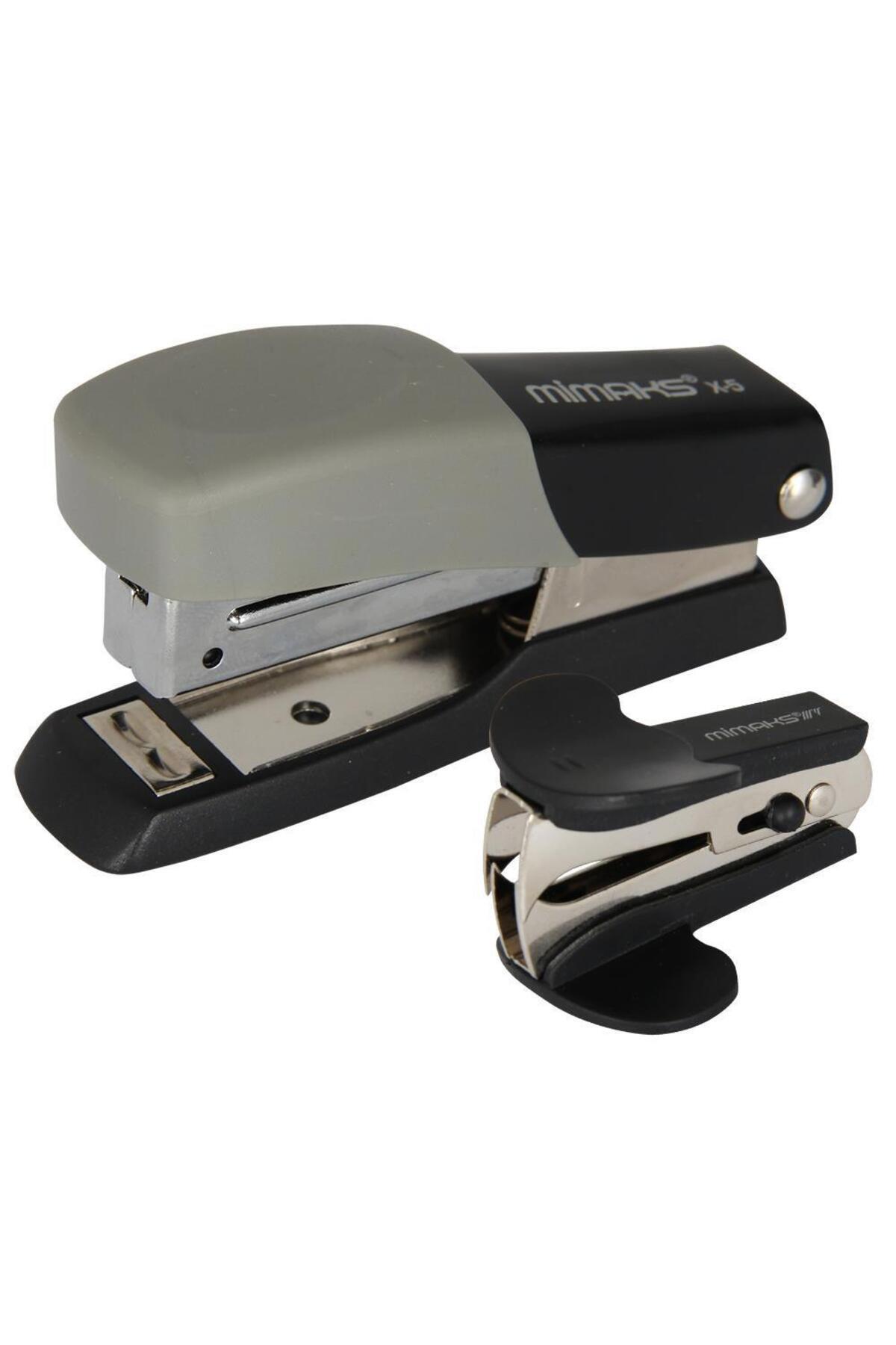Mimaks-No:2 Stapler and Hole Punch Set - Gray / Black 3