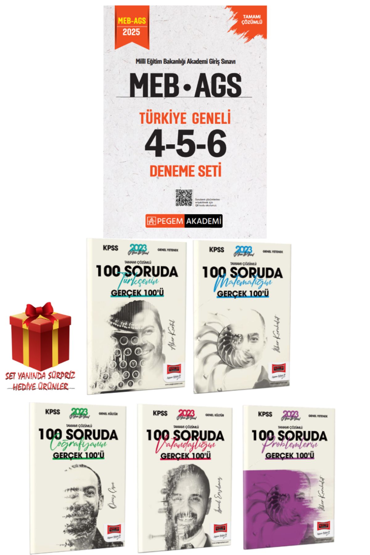 Pegem Akademi Yayıncılık 2025 Pegem MEB AGS Türkiye Geneli Deneme Sınavları+Yargı 100 Soruda Seti+Hediye