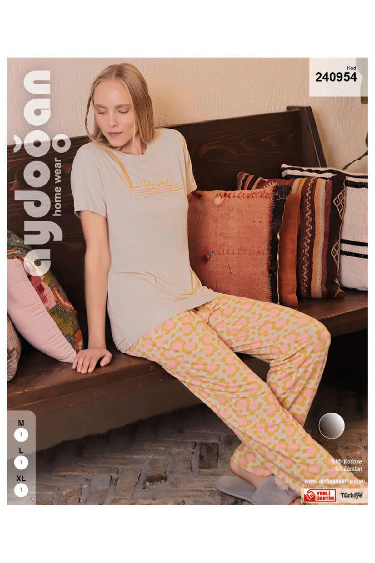 Aydoğan Kadın Kısa Kollu Pijama Takım 240954