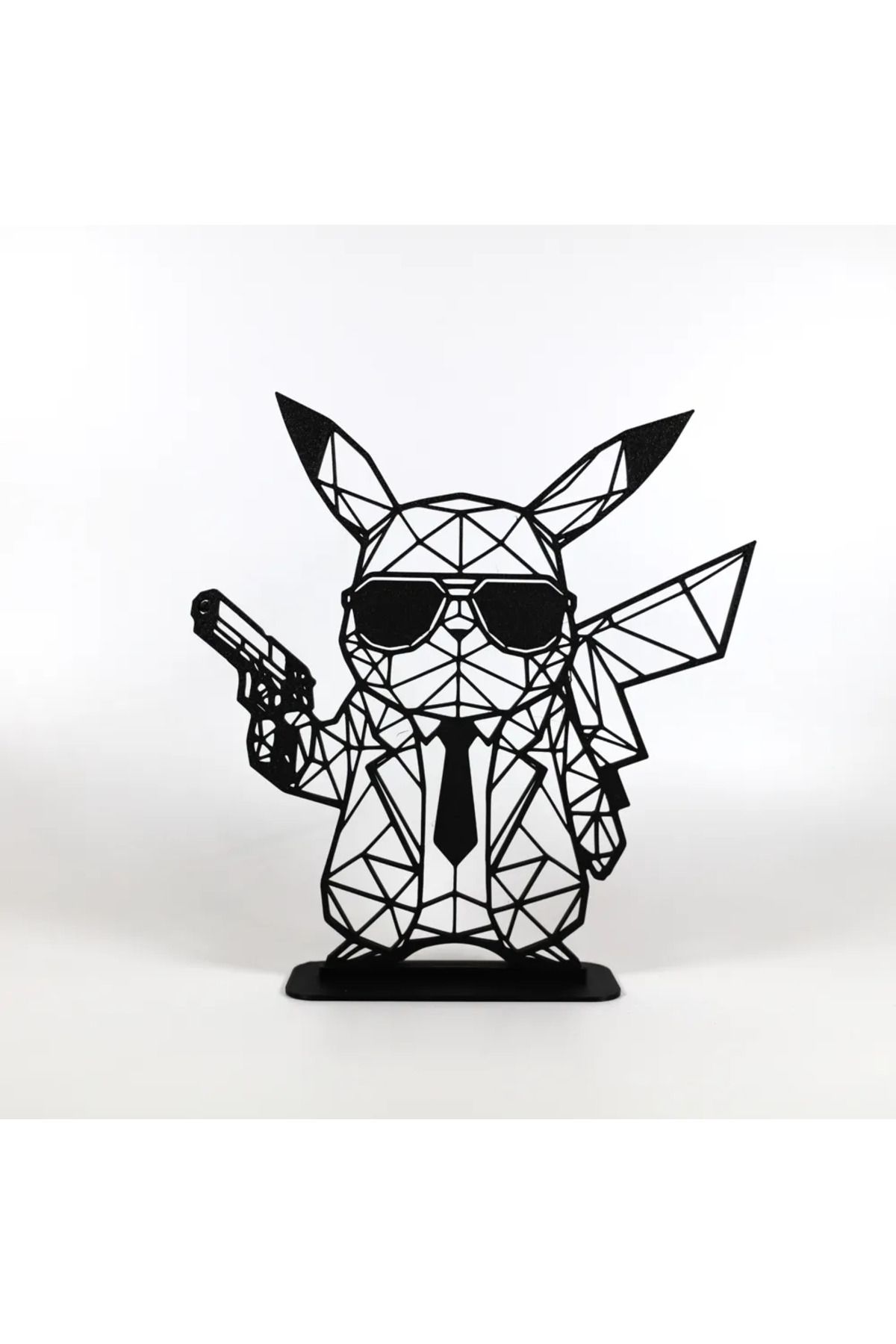 EmAy3d Geometric Çizim Pikachu Masa Üstü Stand Biblo – Şık ve Modern 3D Dekor