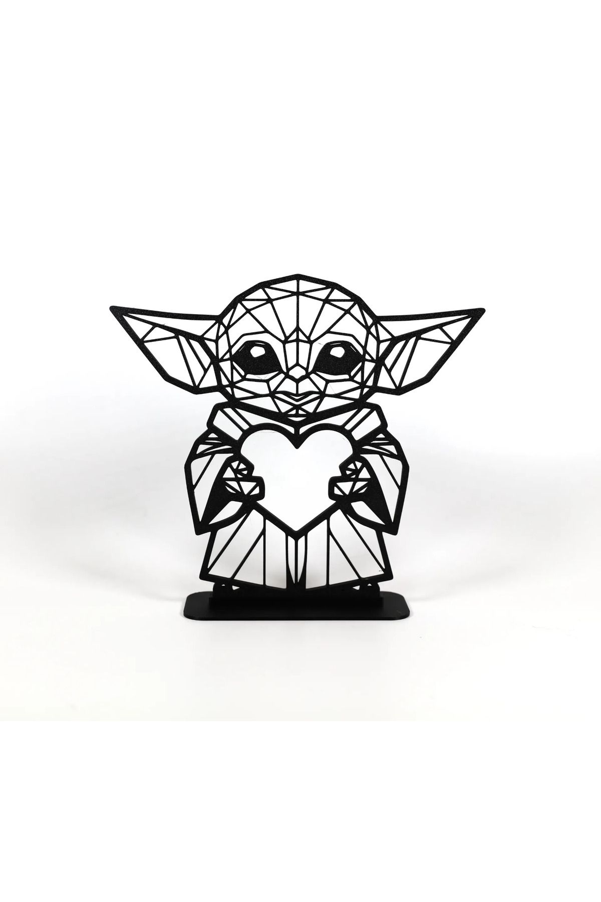 EmAy3d Geometric Çizim Baby Yoda Masa Üstü Stand Biblo – Şık ve Modern 3D Dekor
