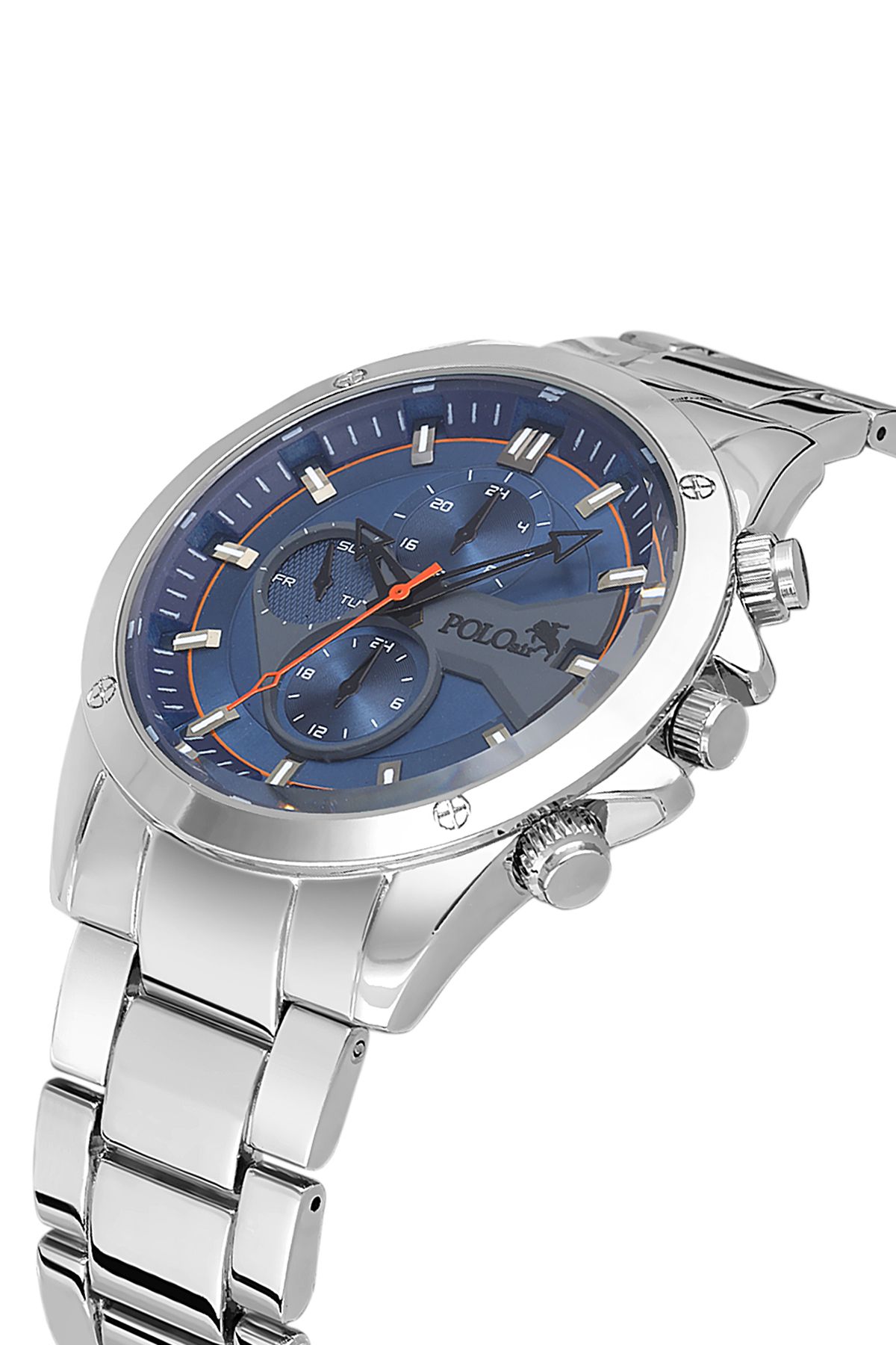 Polo Air Erkek Kol Saati Gümüş Lacivert Renk PL-0993E2x