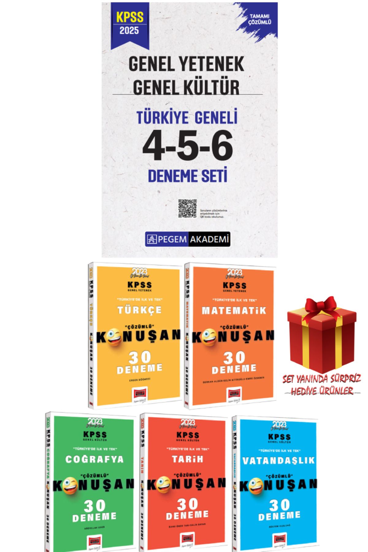 Pegem Akademi Yayıncılık 2025 Pegem GYGK Türkiye Geneli Deneme Sınavları+Yargı GYGK Deneme Sınavları+Hediye