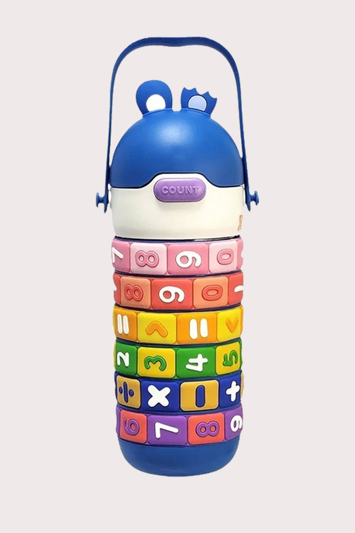 Loop Kördüğüm Eğlenceli Matematik Çelik Suluk, Matematik İşlemleri Suluk, 430ML Pipetli, Askılı