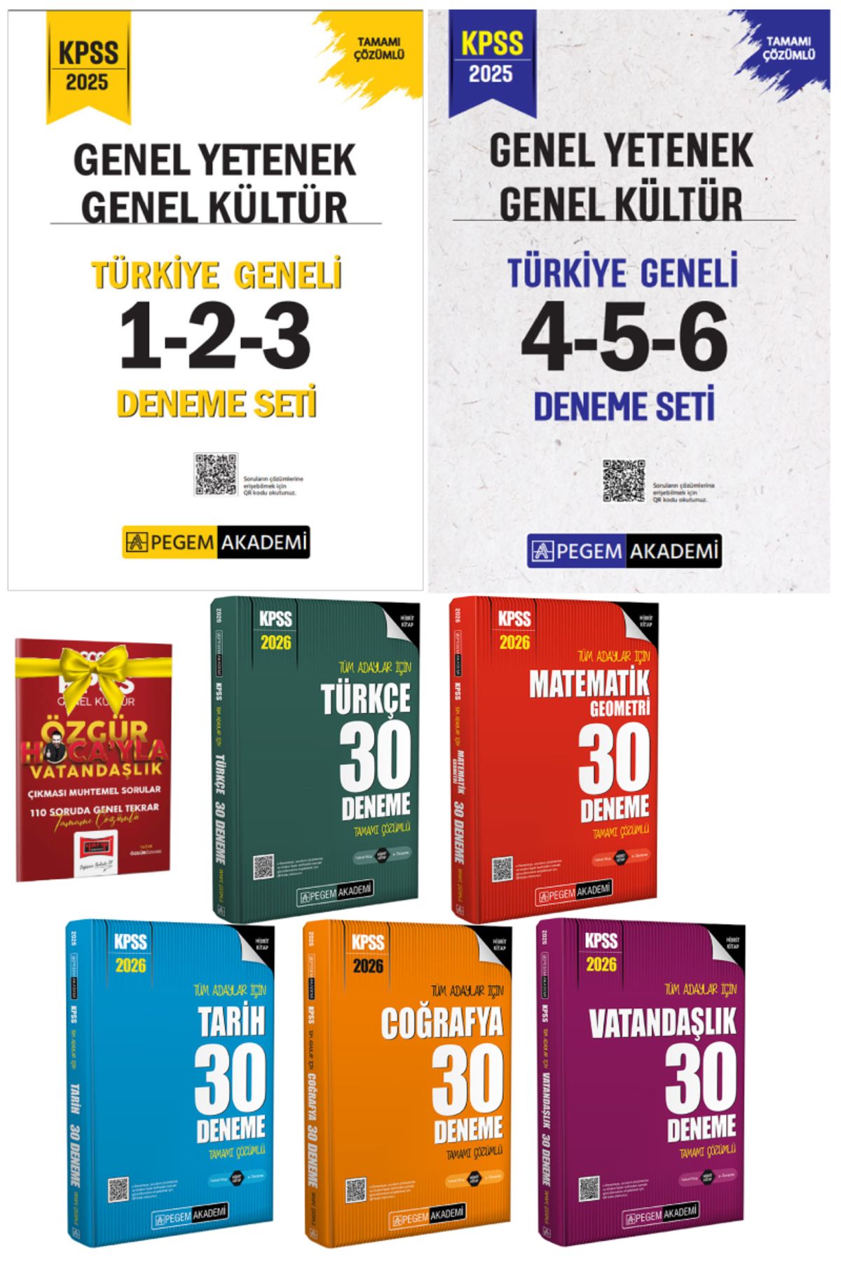 Pegem Akademi Yayıncılık 2025 Pegem GYGK Türkiye Geneli Deneme Sınavları+Pegem GYGK Deneme Sınavları+Hediye
