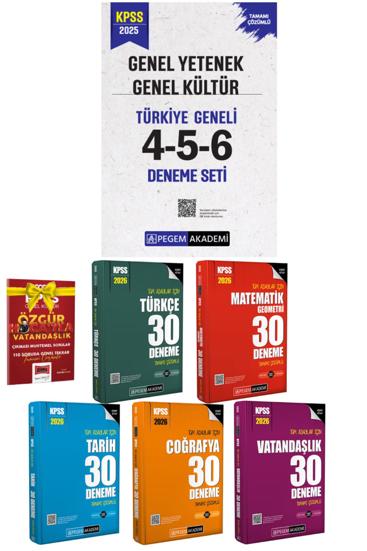 Pegem Akademi Yayıncılık 2025 Pegem GYGK Türkiye Geneli Deneme Sınavları+Pegem GYGK Deneme Sınavları+Hediye