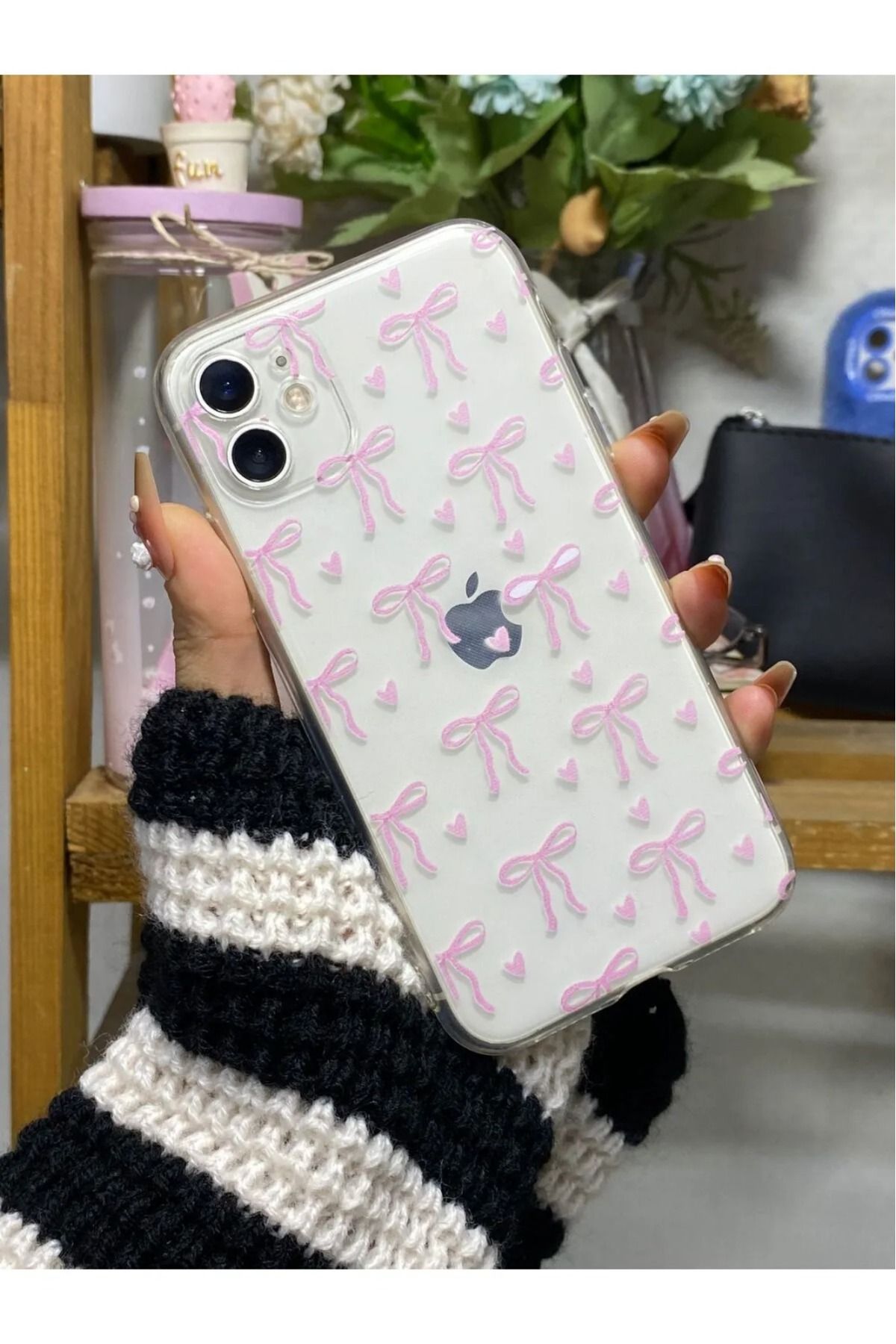 LUXKLAS iphone 11 darbeye karşı dayanıklı baskılı seffaf kılıf