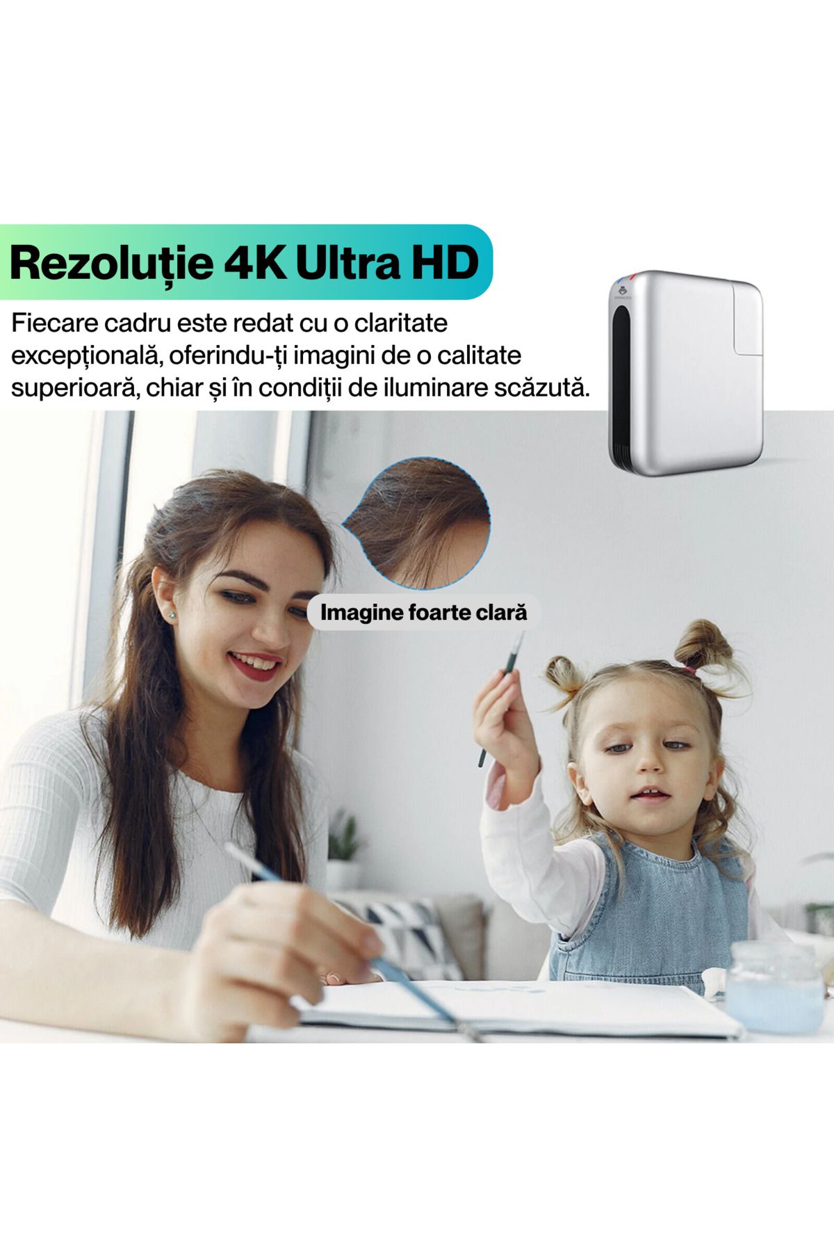Spionescu-Încărcător USB cu cameră ascunsă 4K, B22, WIFI 2.4GHz, vedere nocturnă, detectare mișcare, unghi de 166° 4