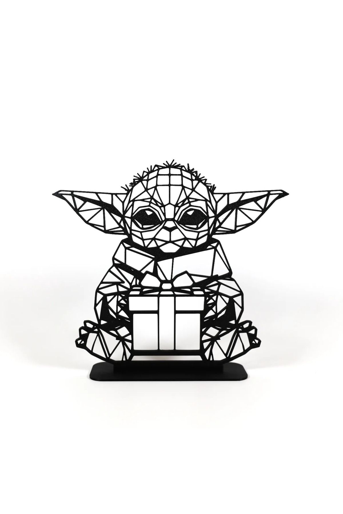 EmAy3d Geometric Çizim Baby Yoda Masa Üstü Stand Biblo – Şık ve Modern 3D Dekor