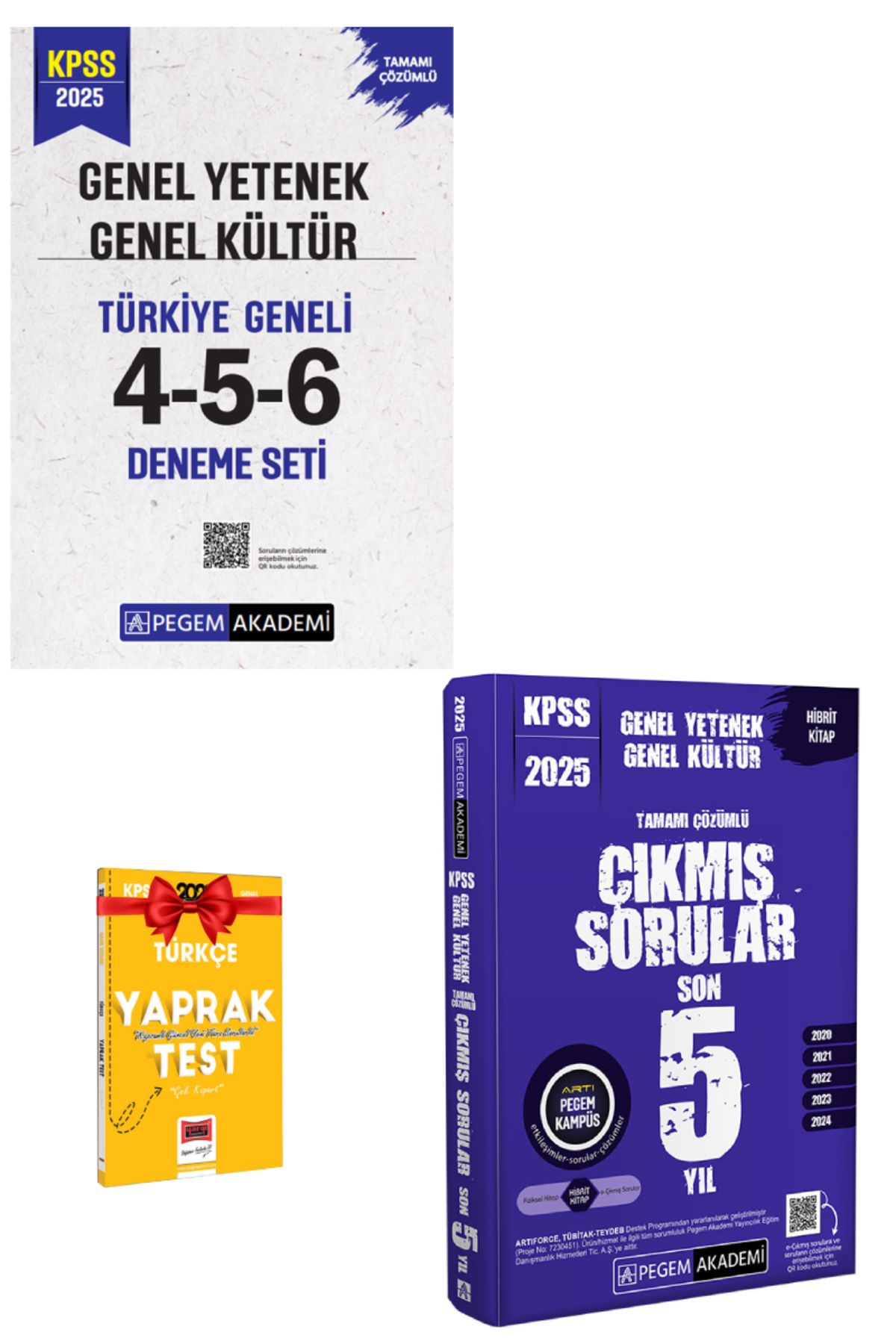 Pegem Akademi Yayıncılık 2025 Pegem GYGK Türkiye Geneli Deneme Sınavları+Pegem GYGK son 5 Yıl Çıkmış Sorular+Hediye