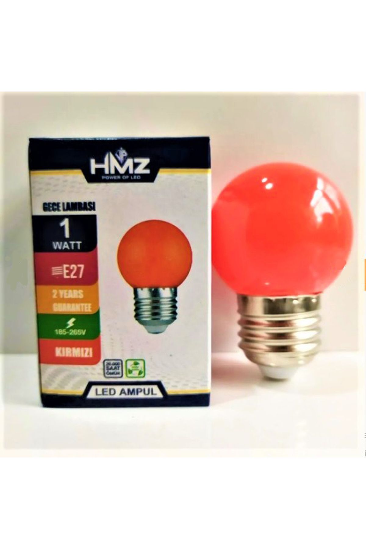 fiba teknik 1 w Led Kırmızı Gece Lambası Ampulu 3ADET - Led Ampul - E27 - Gün Işığı - 1 Watt - Yok