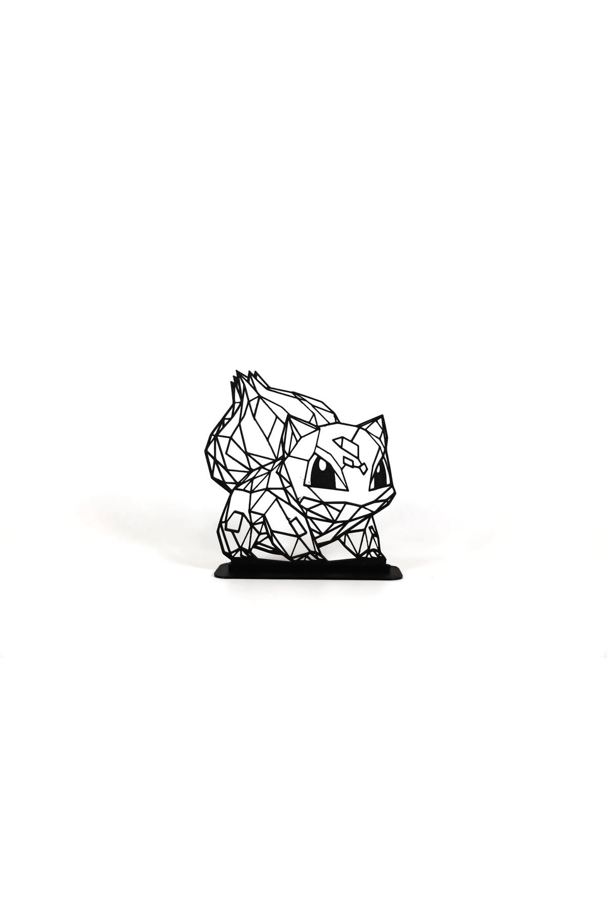 EmAy3d Geometric Çizim Bulbasaur Masa Üstü Stand Biblo – Şık ve Modern 3D Dekor