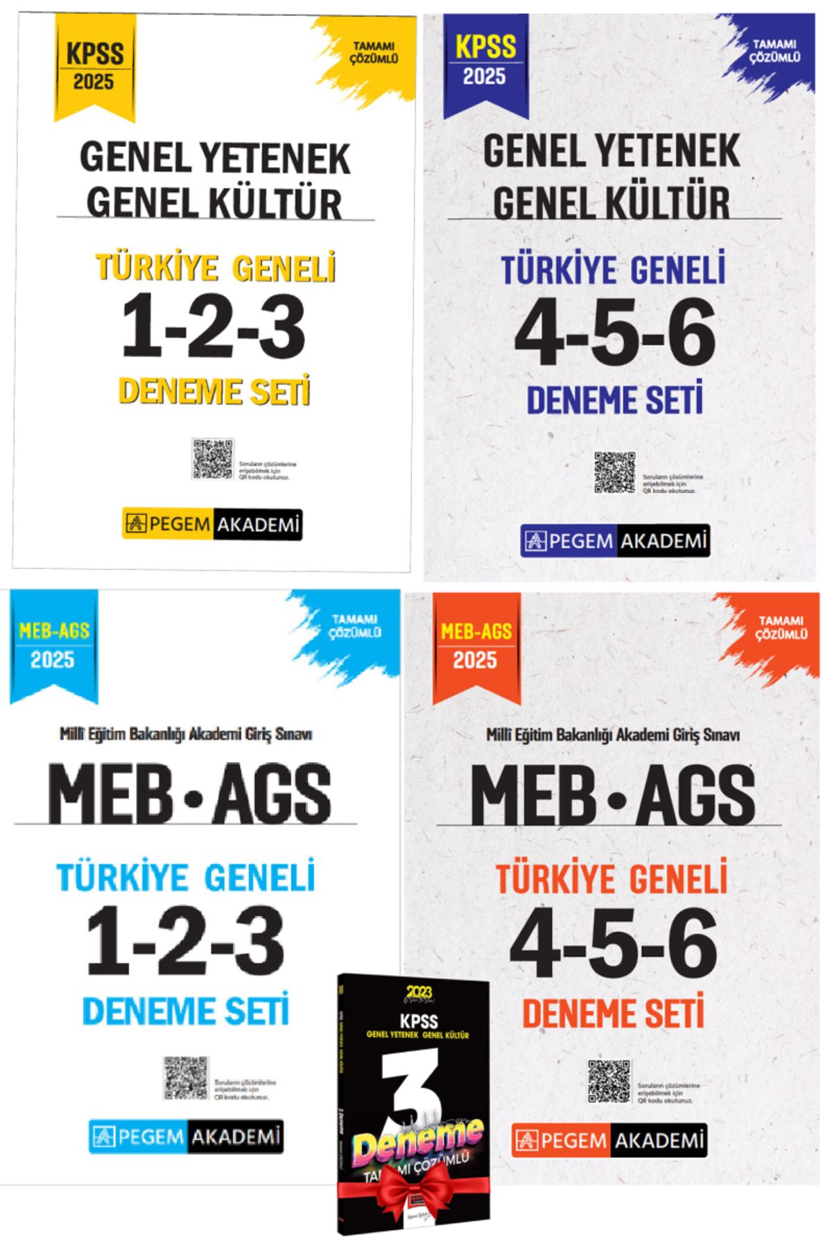 Pegem Akademi Yayıncılık 2025 Pegem GYGK Türkiye Geneli Deneme Sınavları+Pegem MEB AGS Türkiye Geneli Deneme Sınavları