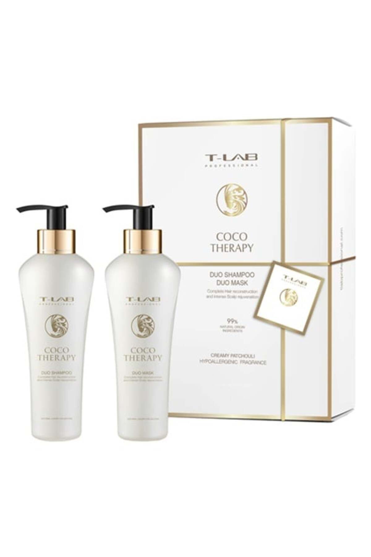 T Lab-Set cadou T-LAB Professional Coco Therapy Duo, Șampon, 300 ml + Mască, 300 ml 1