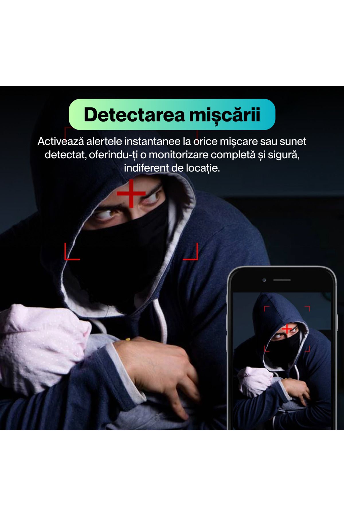 Spionescu-Încărcător USB cu cameră ascunsă 4K, B22, WIFI 2.4GHz, vedere nocturnă, detectare mișcare, unghi de 166° 6