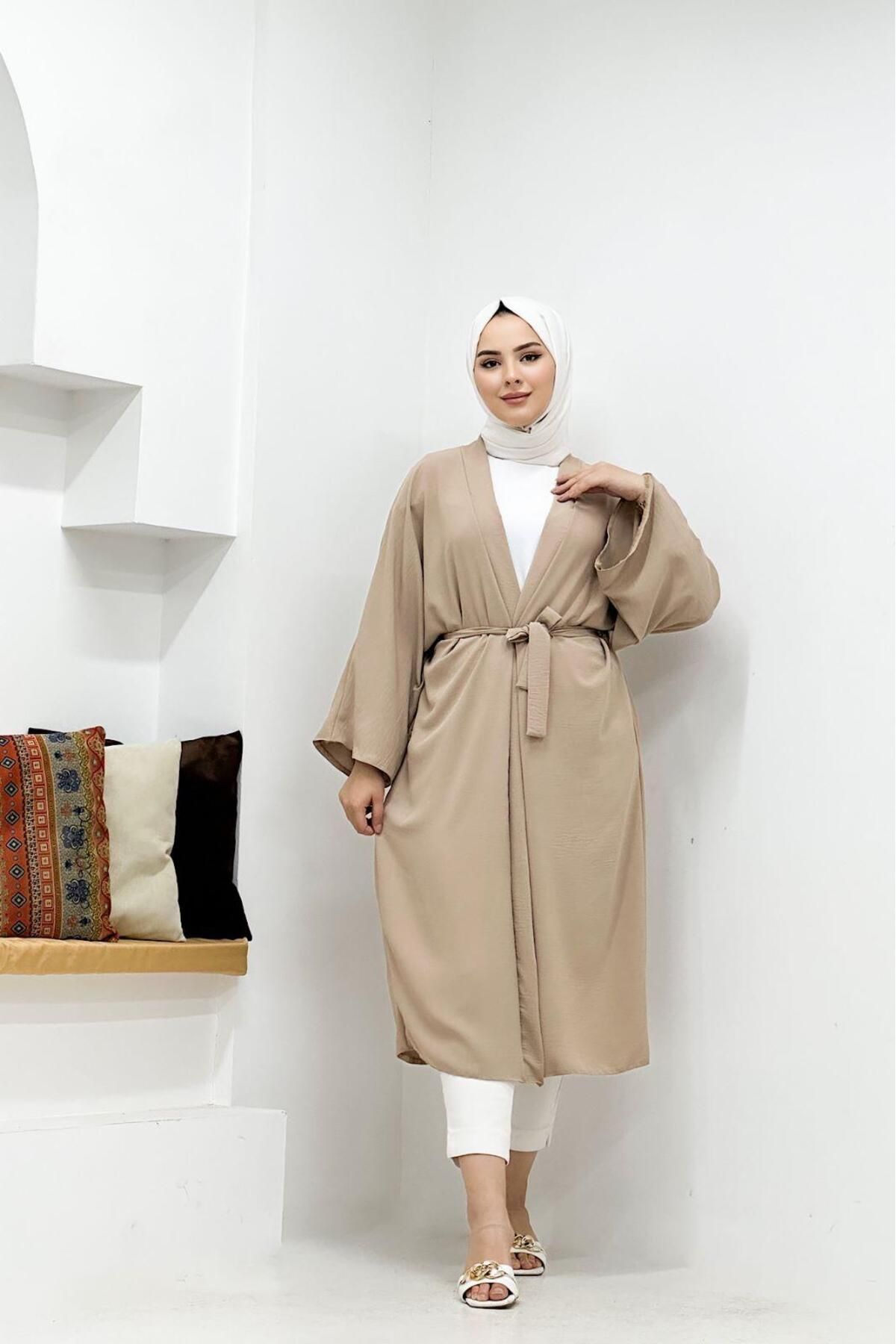 CNG MODA Modaalfabe Tesettür Ayrobin Uzun Kimono