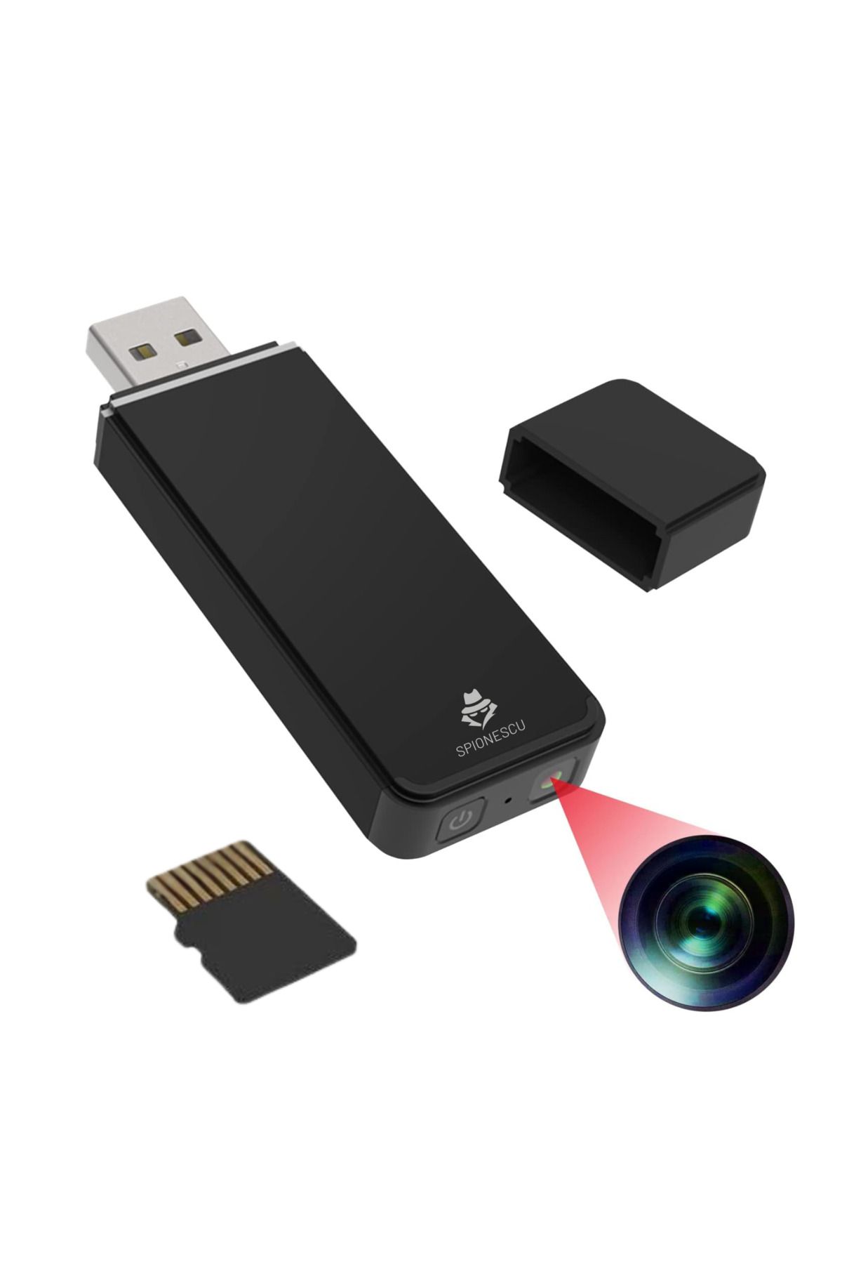 Spionescu-Hidden camera stick, 1080P resolution, motion detection, 500 mAh battery, cyclic recording 1