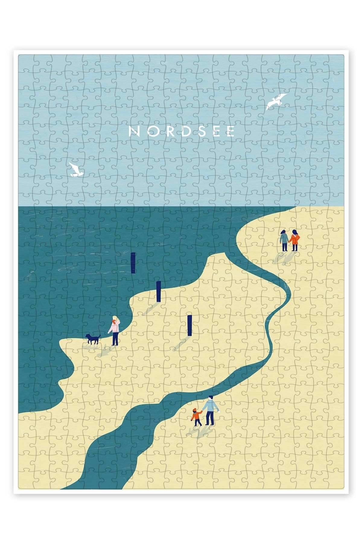 Jeronkarji Northsea İllüstrasyon 500 Parça Puzzle Yapboz Şehir Manzara Temalı Hobilik