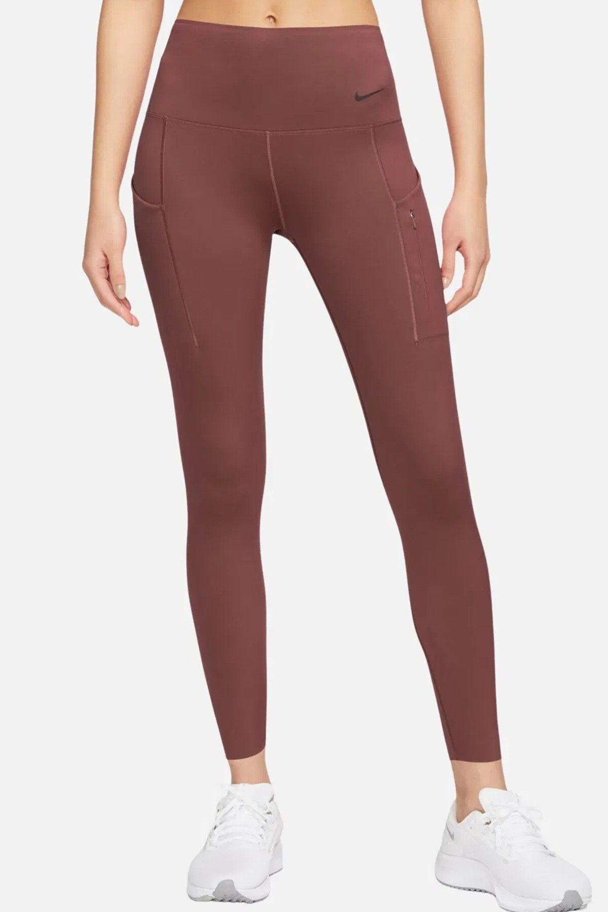 Nike Go Therma Fit Firm Support High Waisted 7/8 With Pockets Training Kadın Lazer Kesim 6 Cepli Top