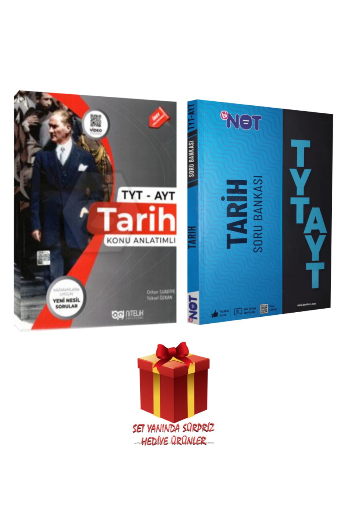 Nitelik Yayınları TYT AYT Tarih Konu Anlatımı+ Binot TYT AYT Tarih Soru Bankası+ Sürpriz Hediyeli