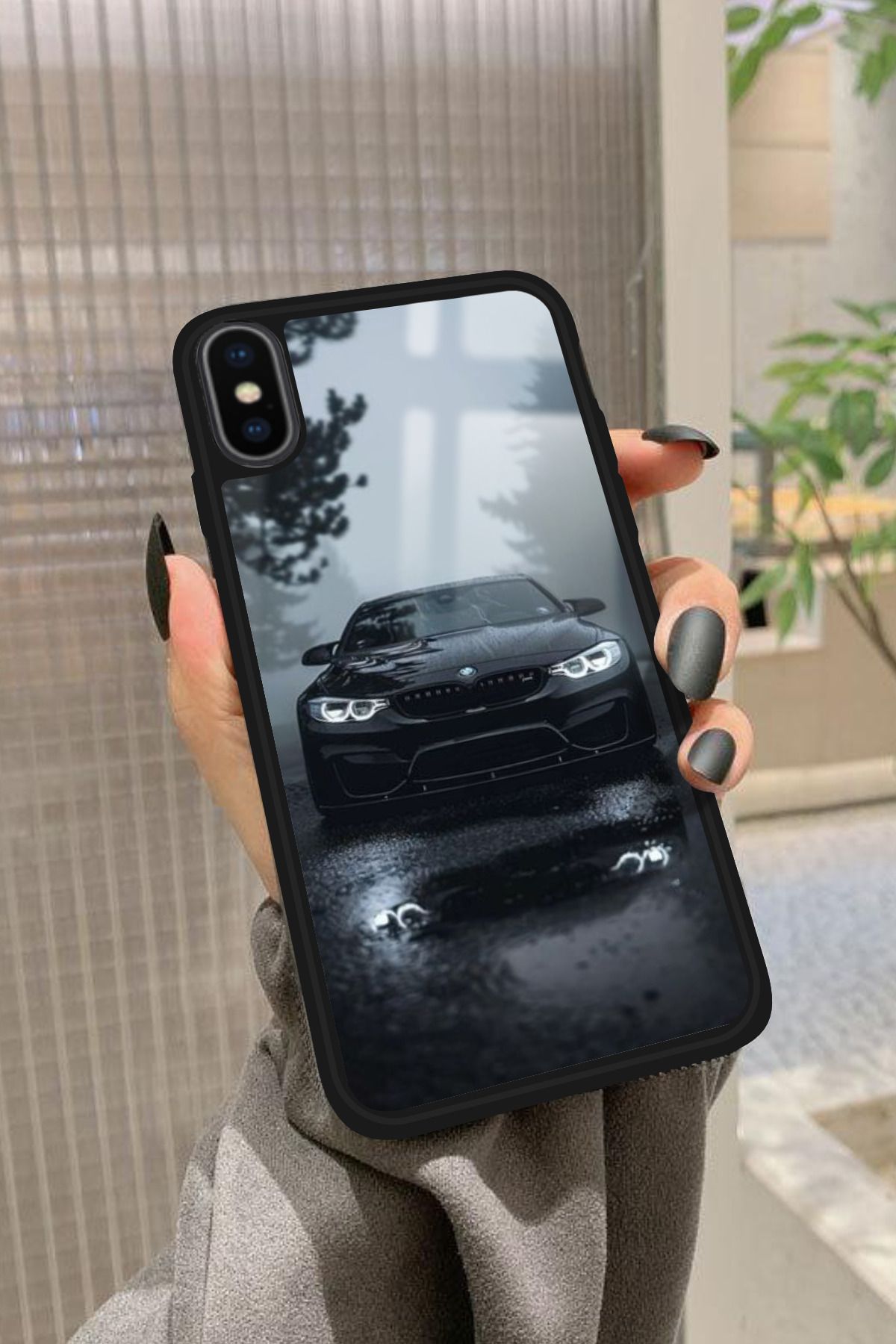 Snacase iPhone Xs Max Uyumlu Araba Tasarımlı Glossy Premium Kılıf