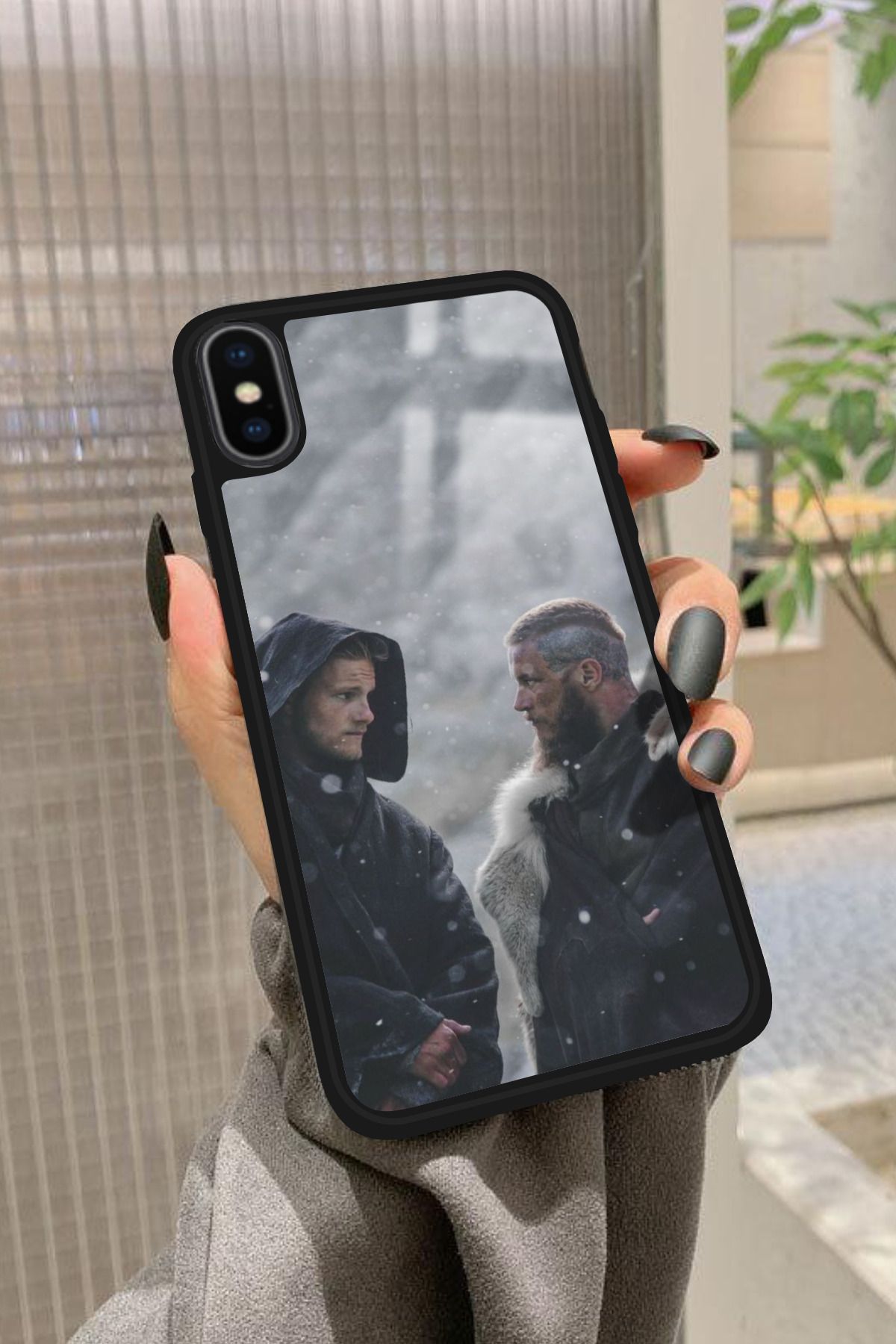 Snacase iPhone Xs Max Uyumlu Vikings Tasarımlı Glossy Premium Kılıf