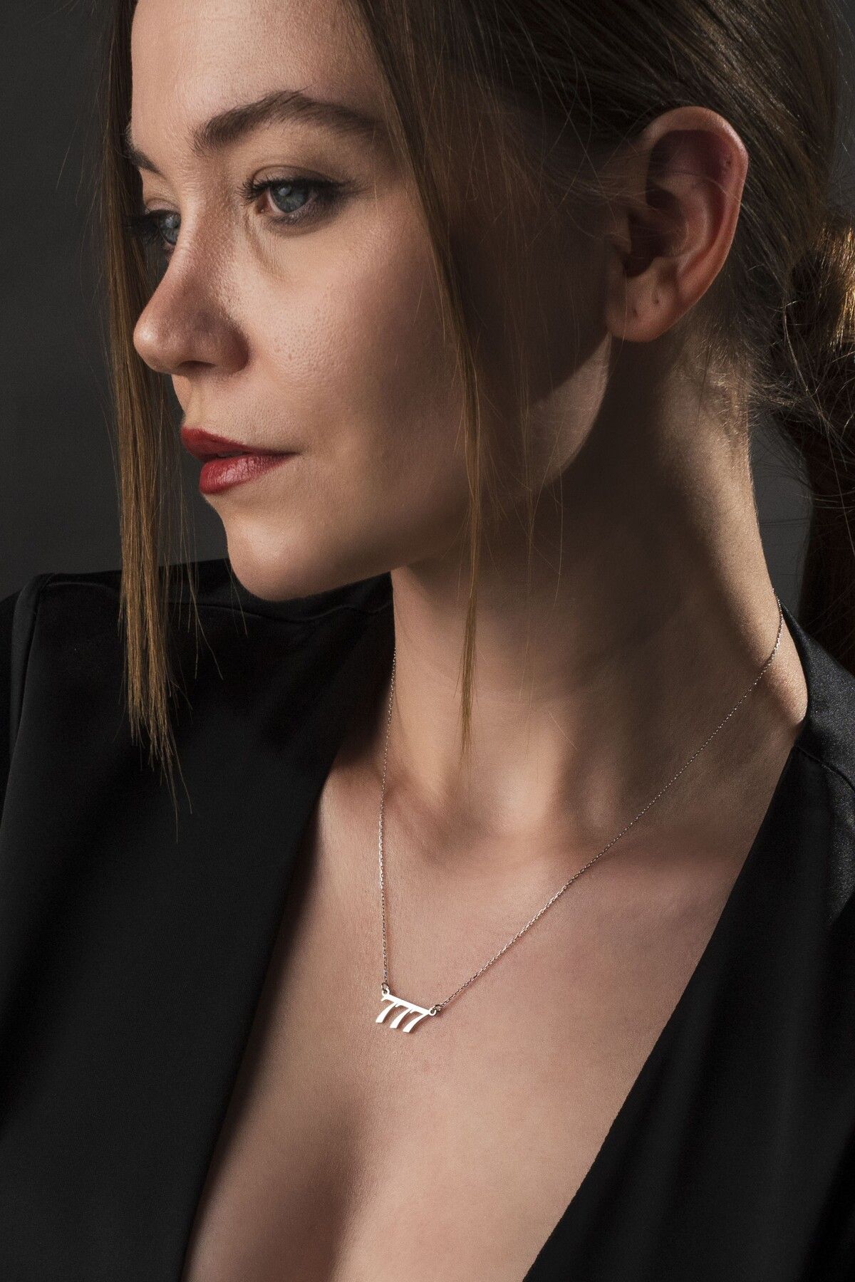 TigerxlJewellery 925 Ayar Gümüş 777 Melek Sayısı Kolyesi