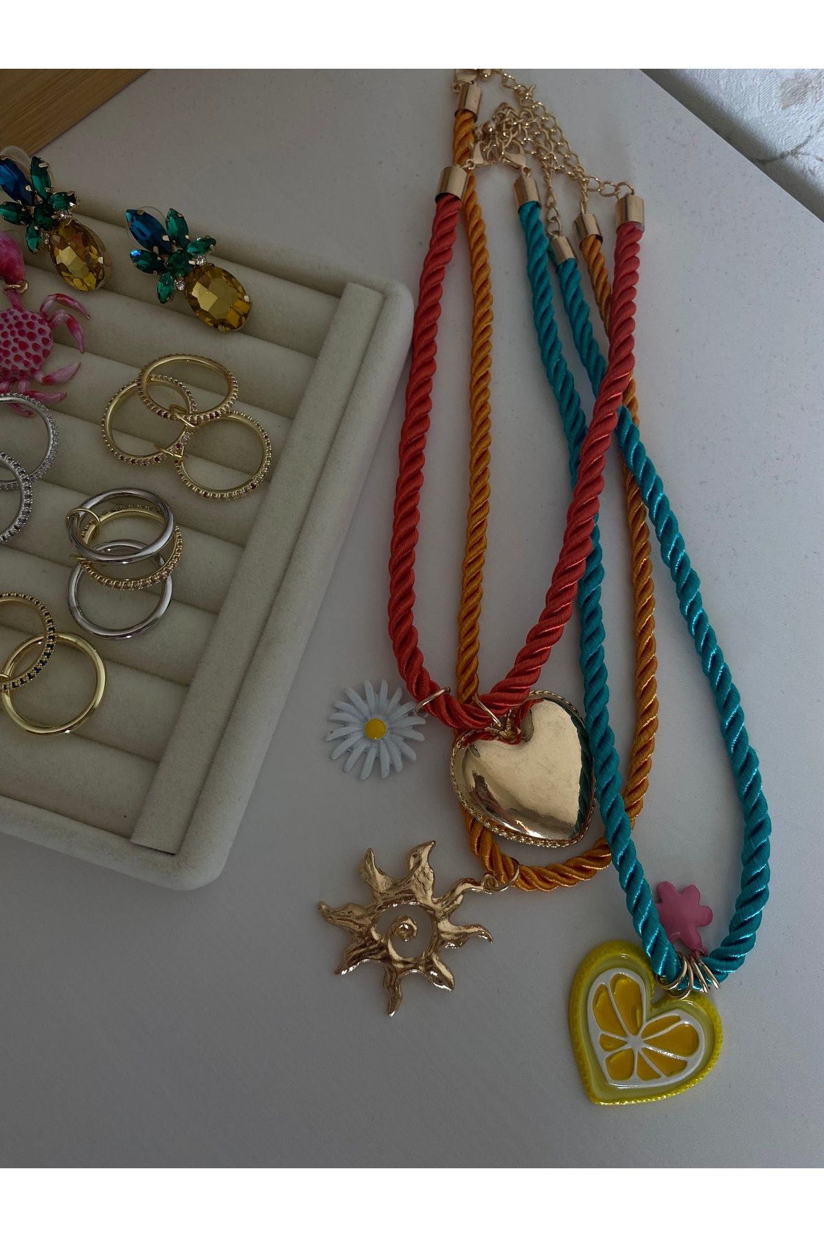 Vadısh store Yazlık Altın kaplama 3’lü kolye