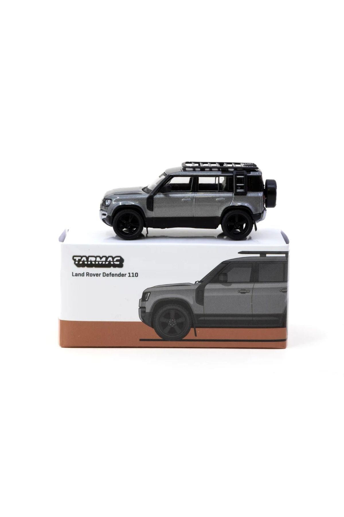 Tarmac Works 1/64 Land Rover Defender 110 Grey Metallic