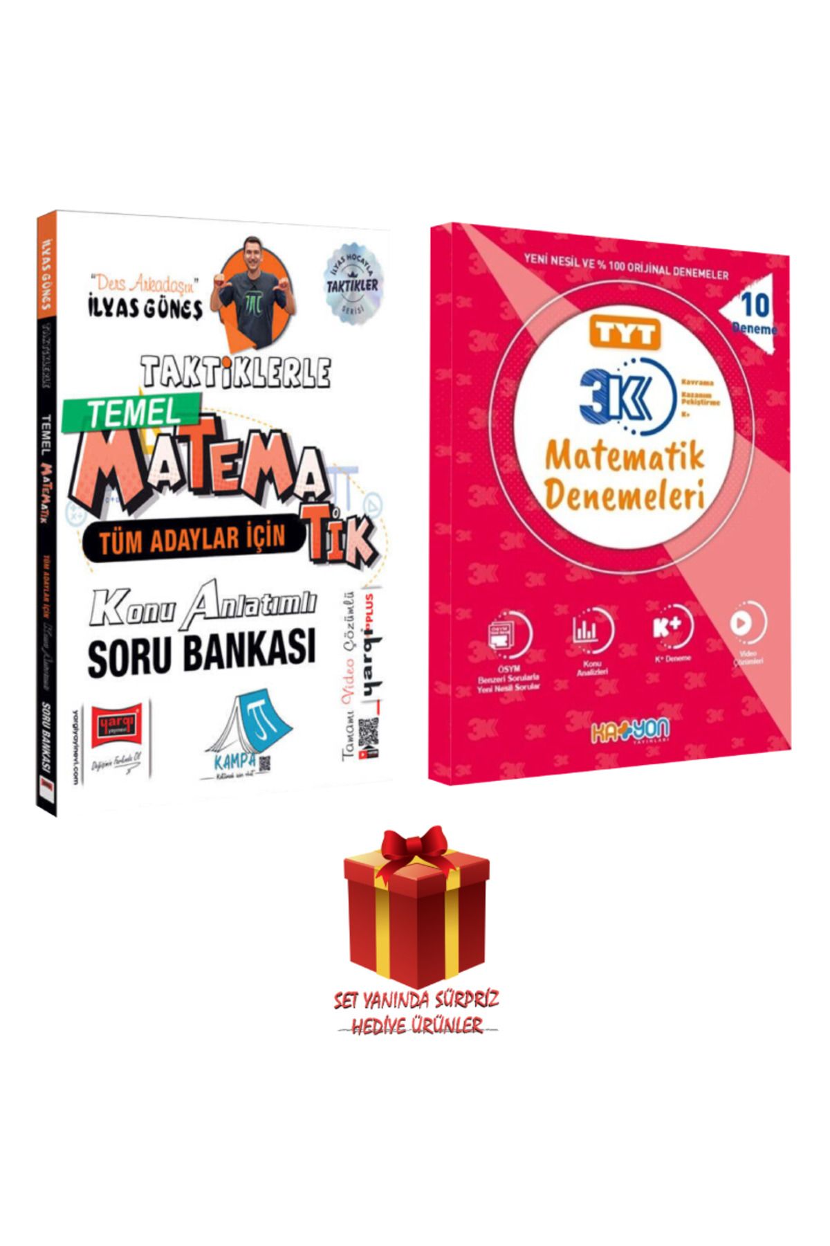 Yargı Yayınları İlyas Güneş Taktiklerle Matematik Konu Anlatımlı Soru Bankası+ Katyon TYT Matematik 10 Deneme