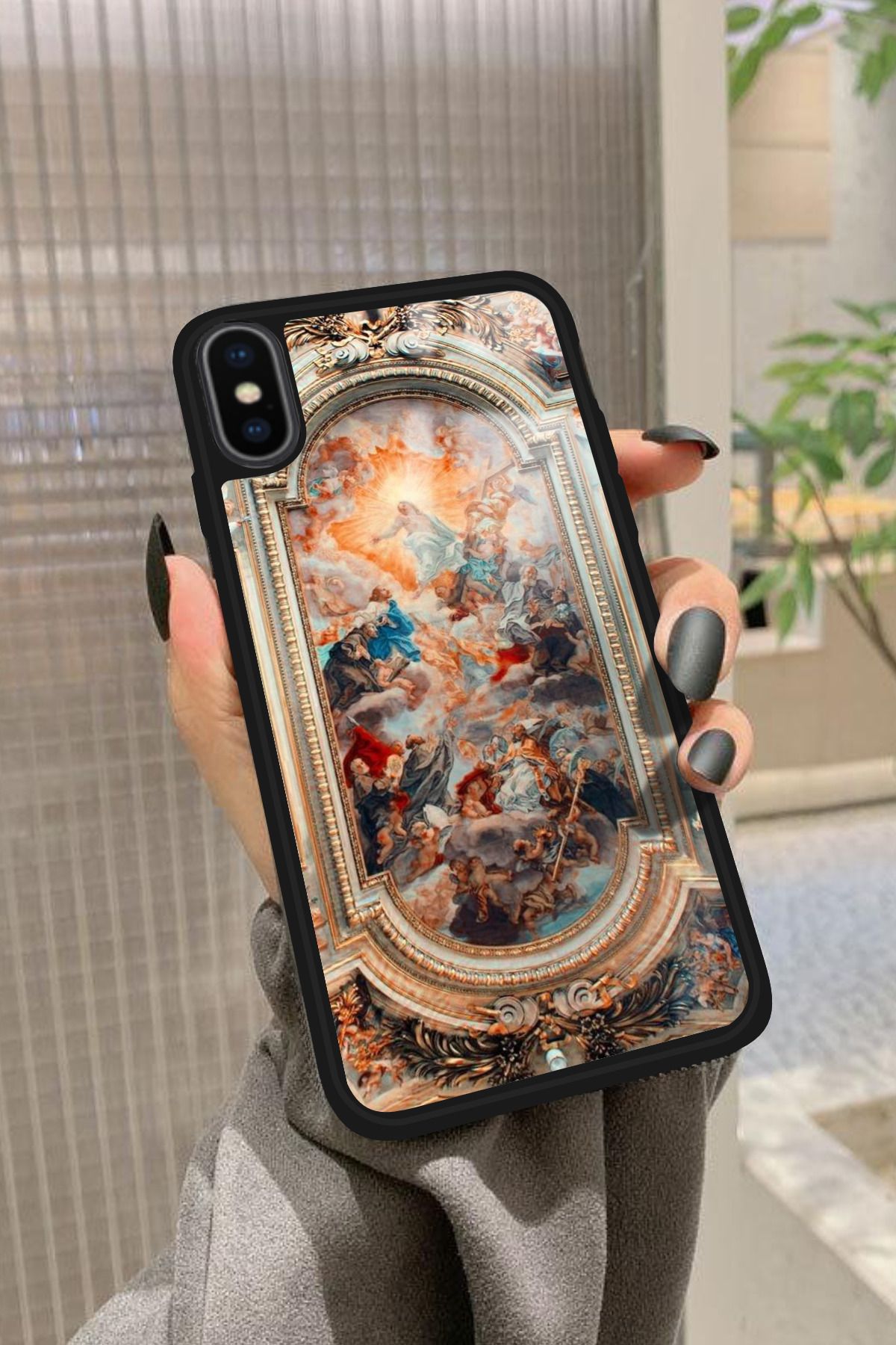 Snacase iPhone Xs Max Uyumlu Rönesans Tasarımlı Glossy Premium Kılıf