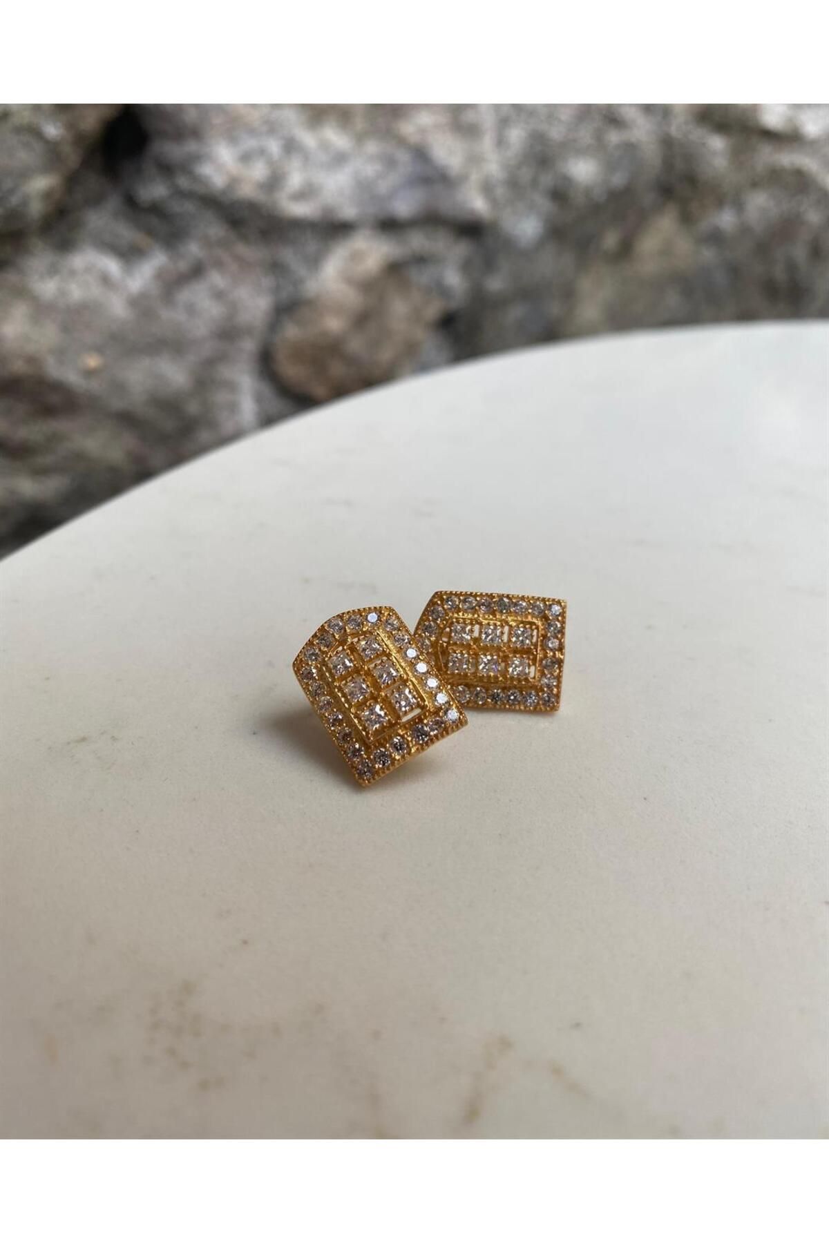 bestmysilver Kadın Trabzon Hasır Gümüş Prenses Toka Küpe 0329