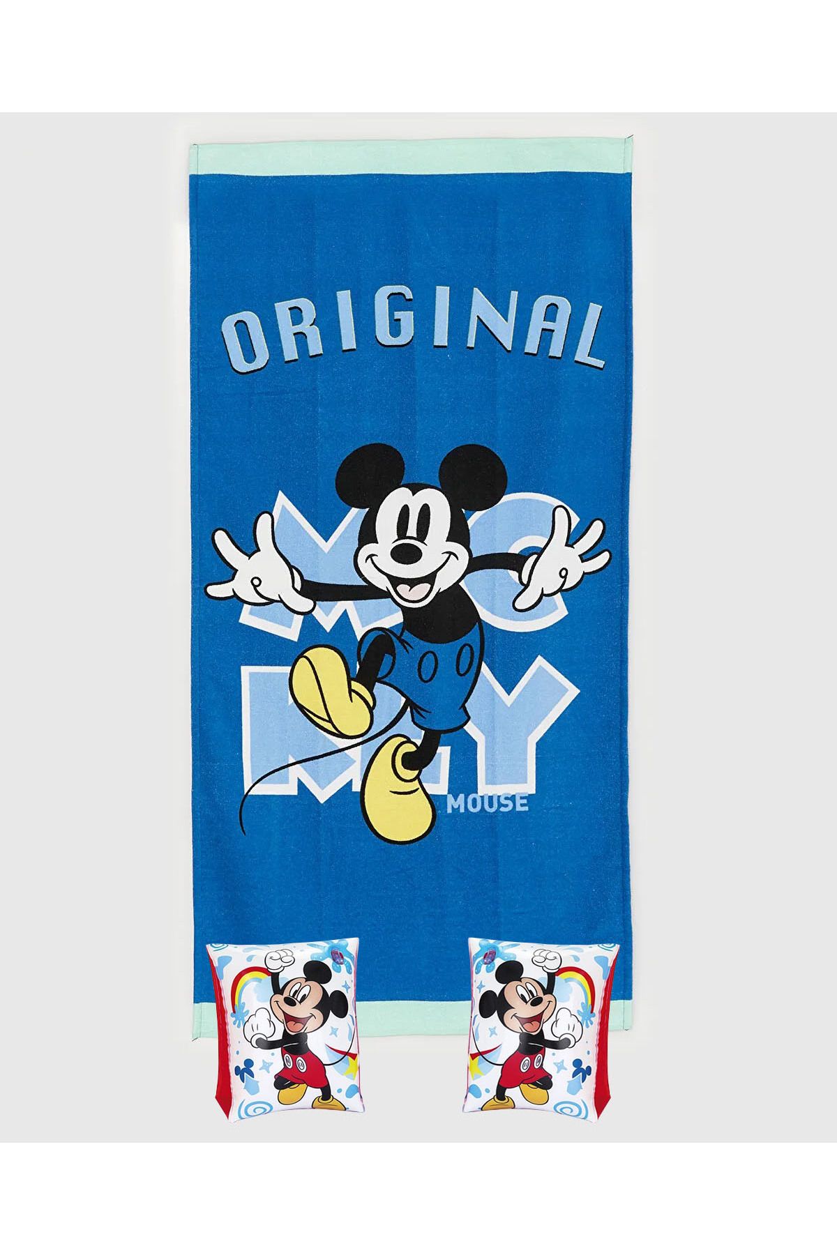 Mickey & Friends Çocuk Plaj Havlusu ve Yüzme Kolluğu Şişme 2li Set plaj ve havuz