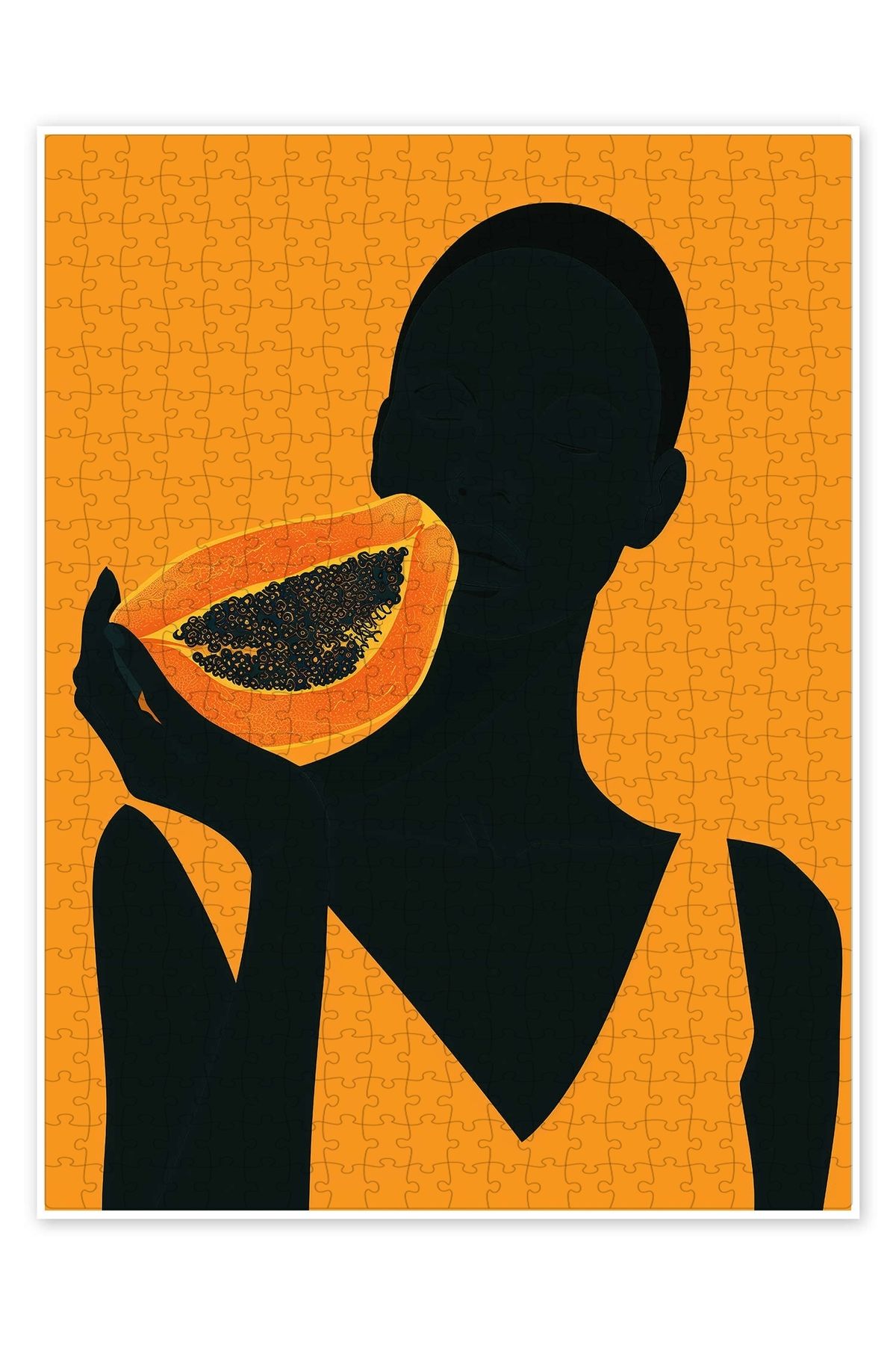 Jeronkarji Özet Papaya Kadın 500 Parça Puzzle Yapboz Mutfak Temalı Yetişkinler için