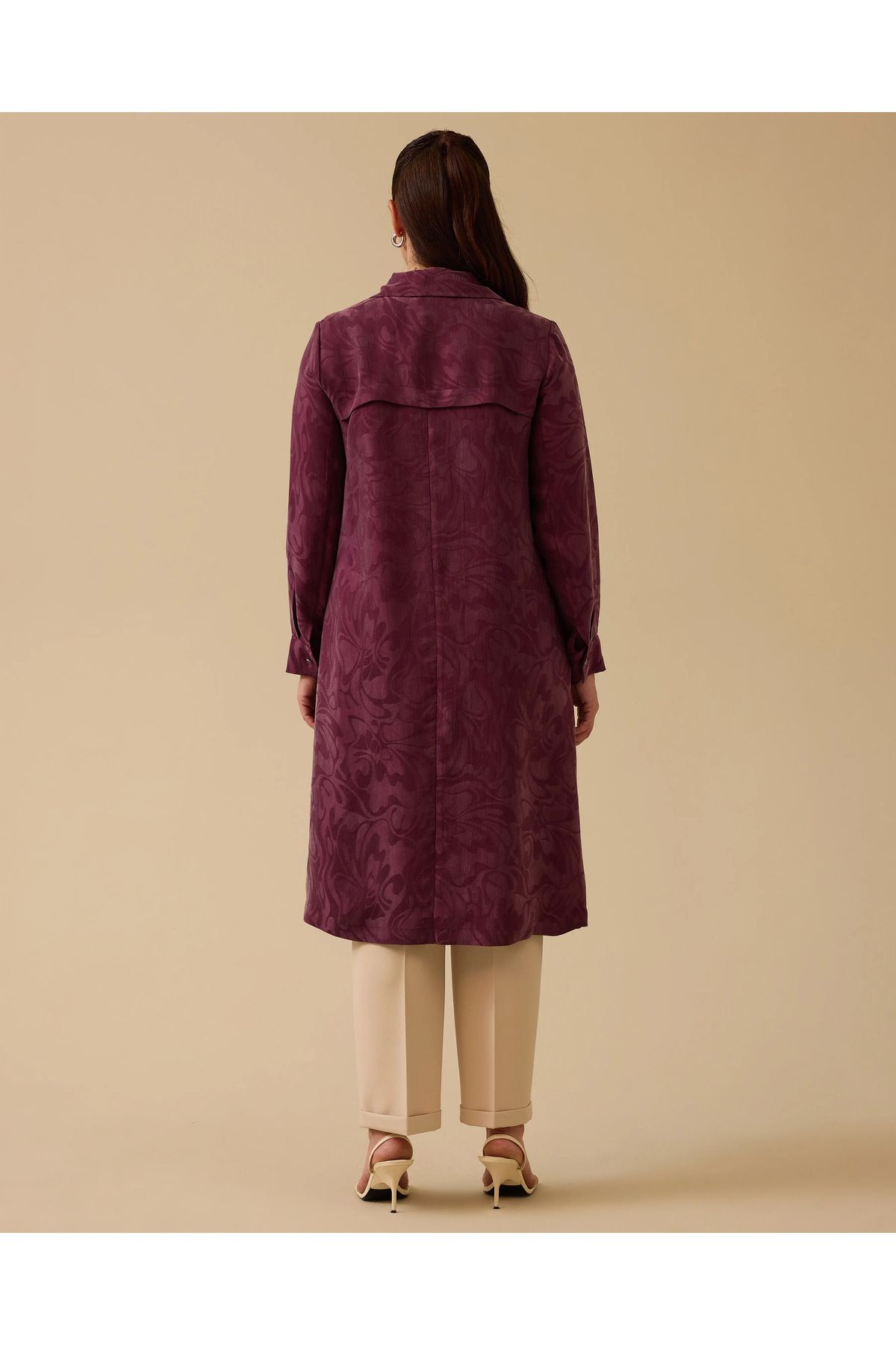 Gala-Xi-Plus Size Buttoned Patterned Tunic 3