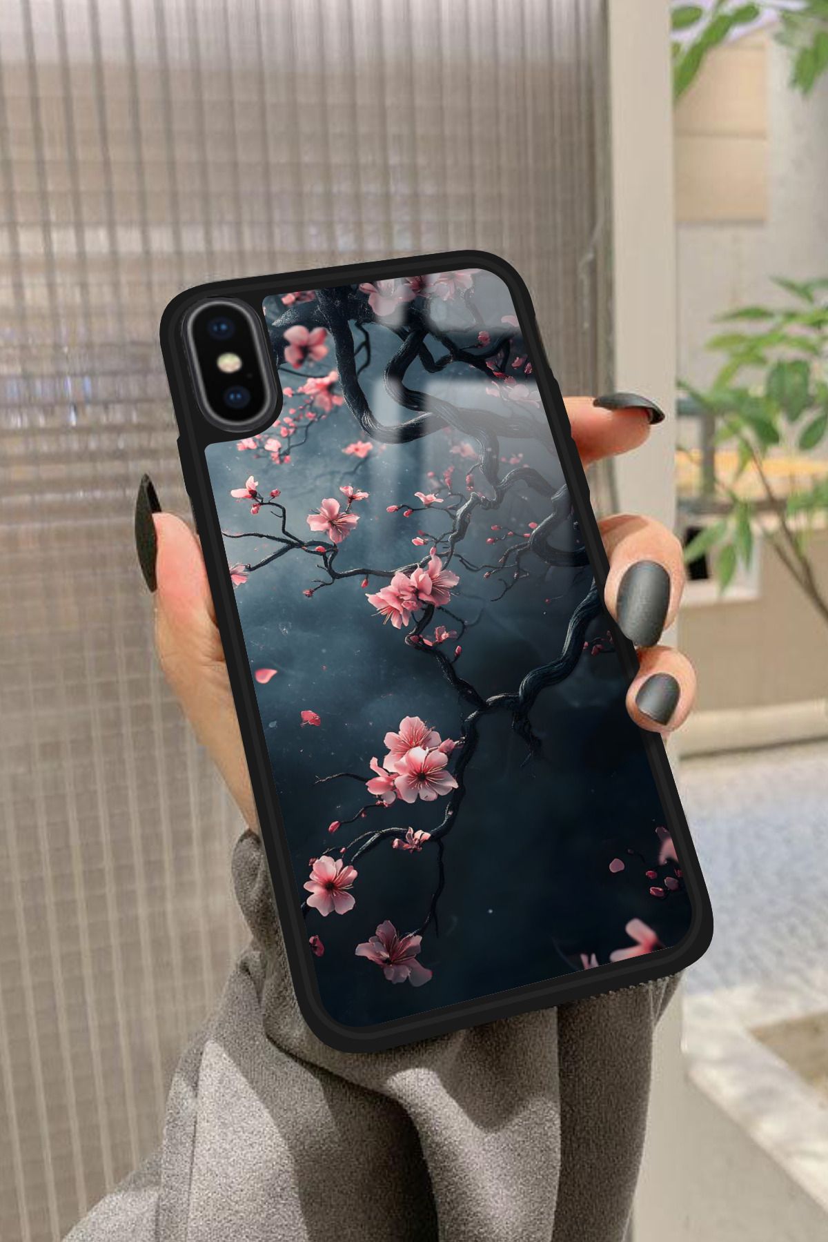 Snacase iPhone Xs Max Uyumlu Van Gogh Ağaç Tablosu Tasarımlı Glossy Premium Kılıf