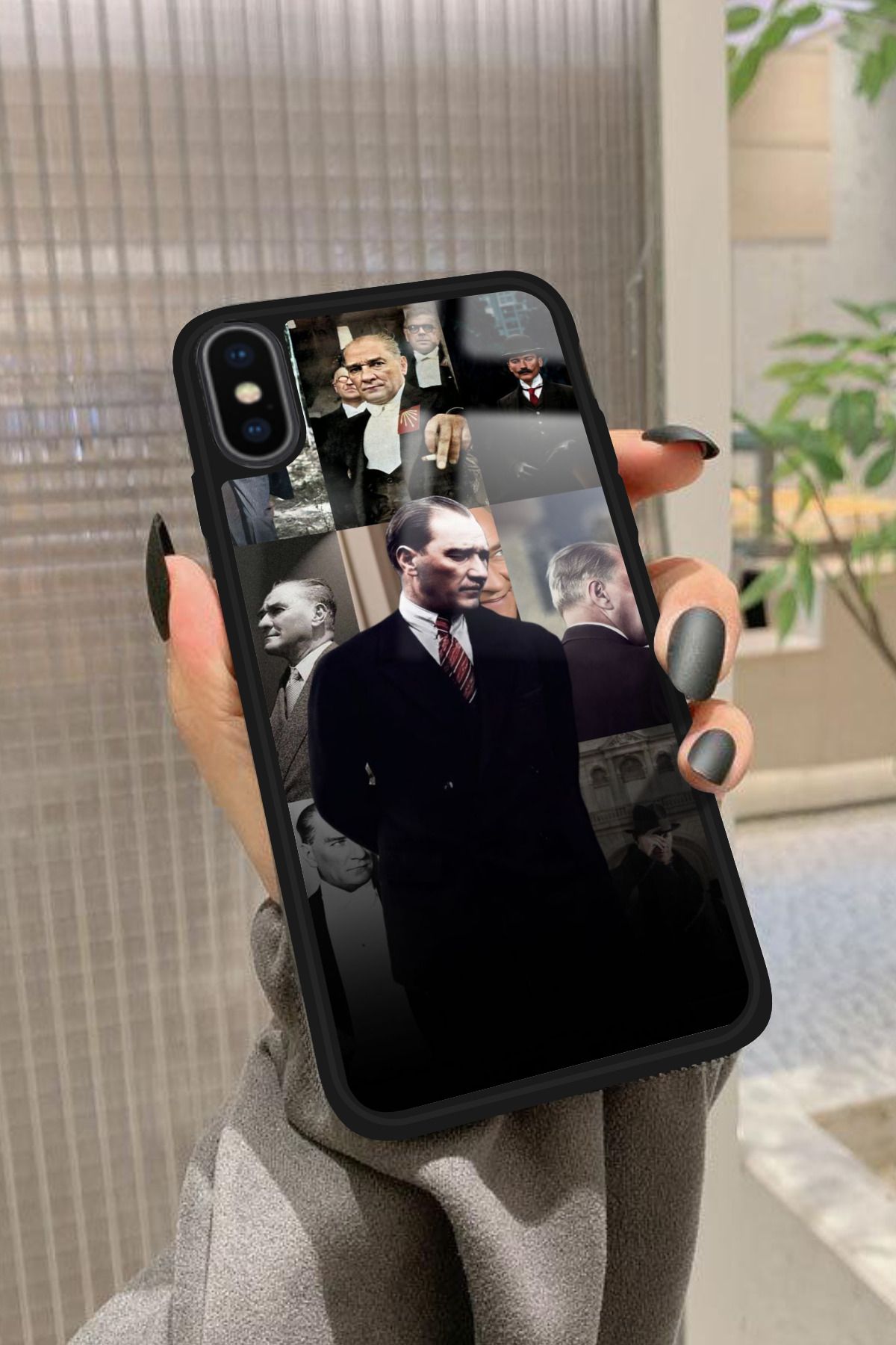 Snacase iPhone Xs Max Uyumlu Atatürk Poster Tasarımlı Glossy Premium Kılıf
