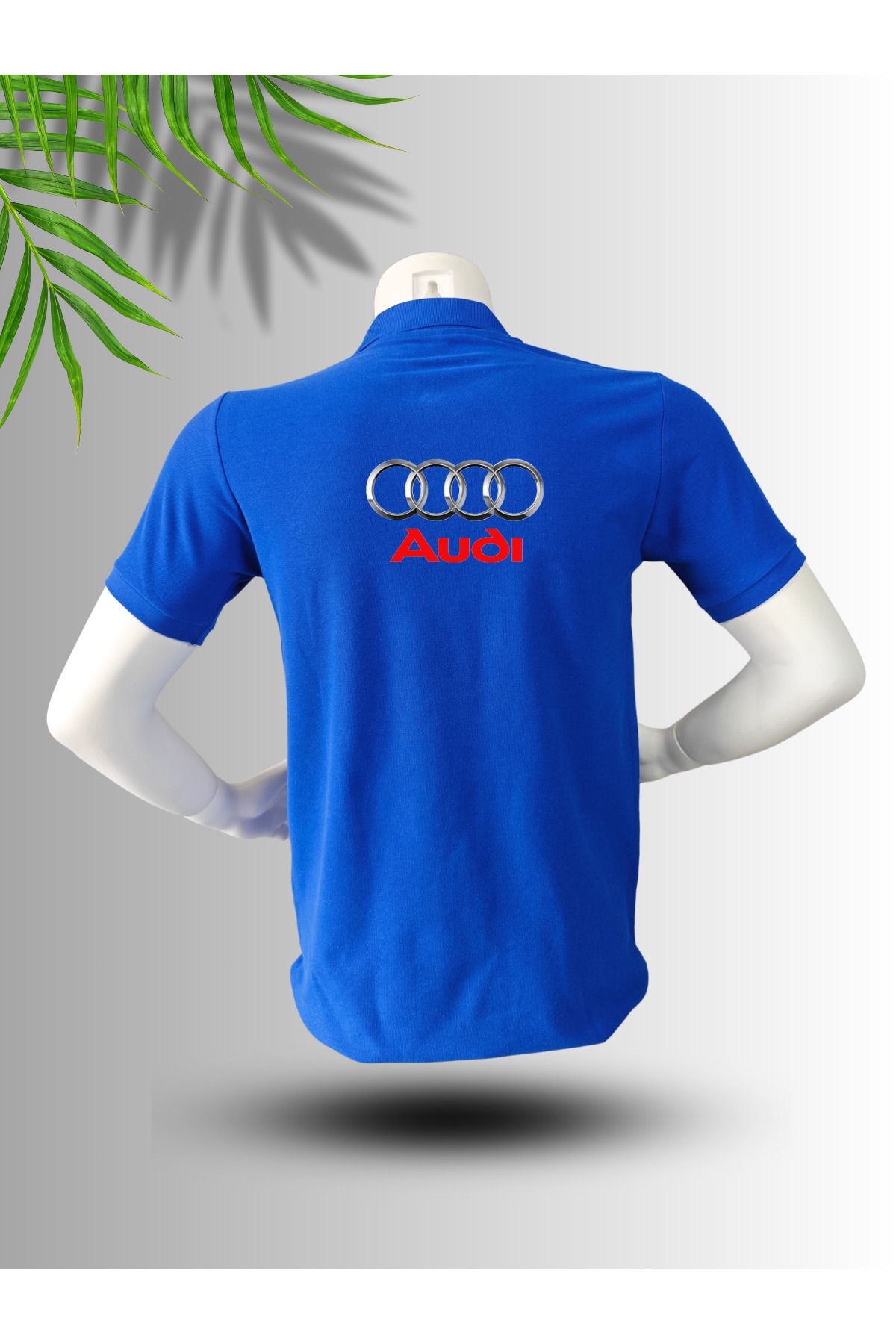FROOY AUDİ Logo Baskılı Polo Yaka Pamuklu T-Shirt