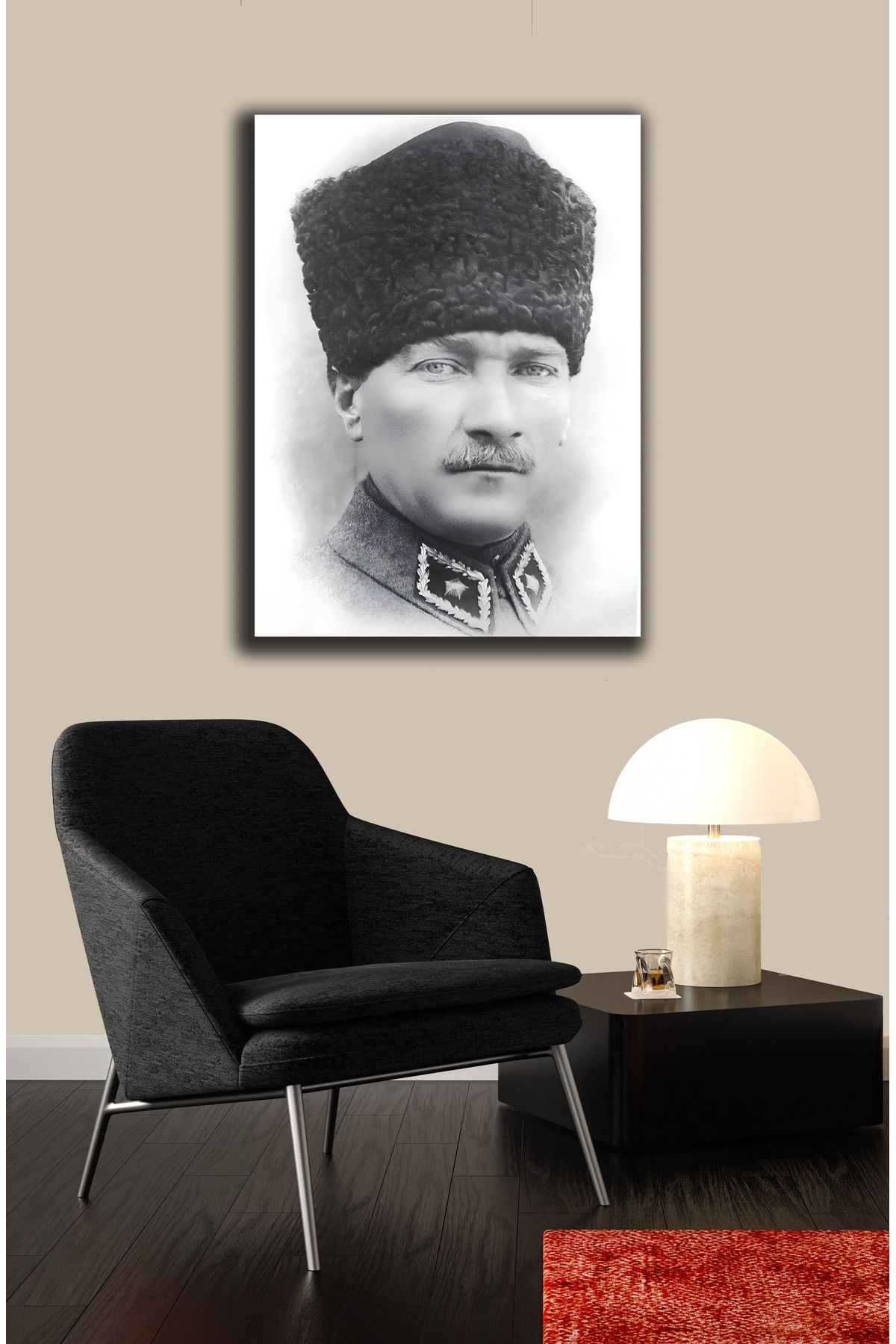 PRİME Concept Atatürk Kanvas tablo ev ofis dekorasyonu %100 pamuklu orijinal dokulu