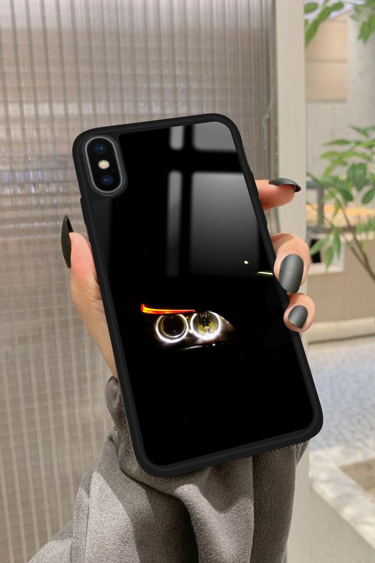 Snacase iPhone Xs Uyumlu Araba Tasarımlı Glossy Premium Kılıf